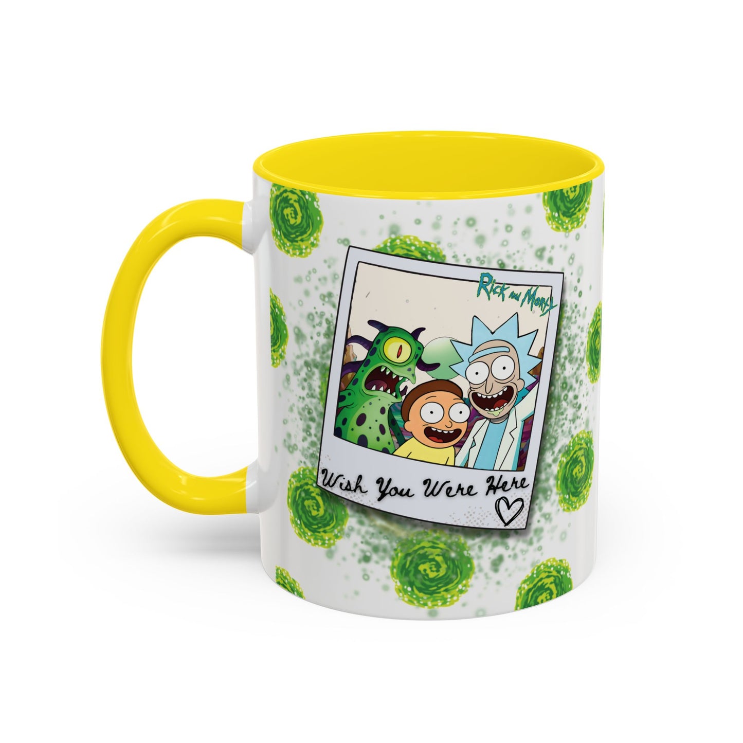 Rick & Morty Alien Polaroid - Accent Coffee Mug (11, 15oz)