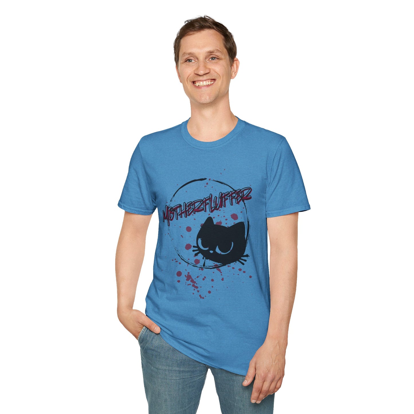 Motherfluffer Color Cat - Unisex Softstyle T-Shirt