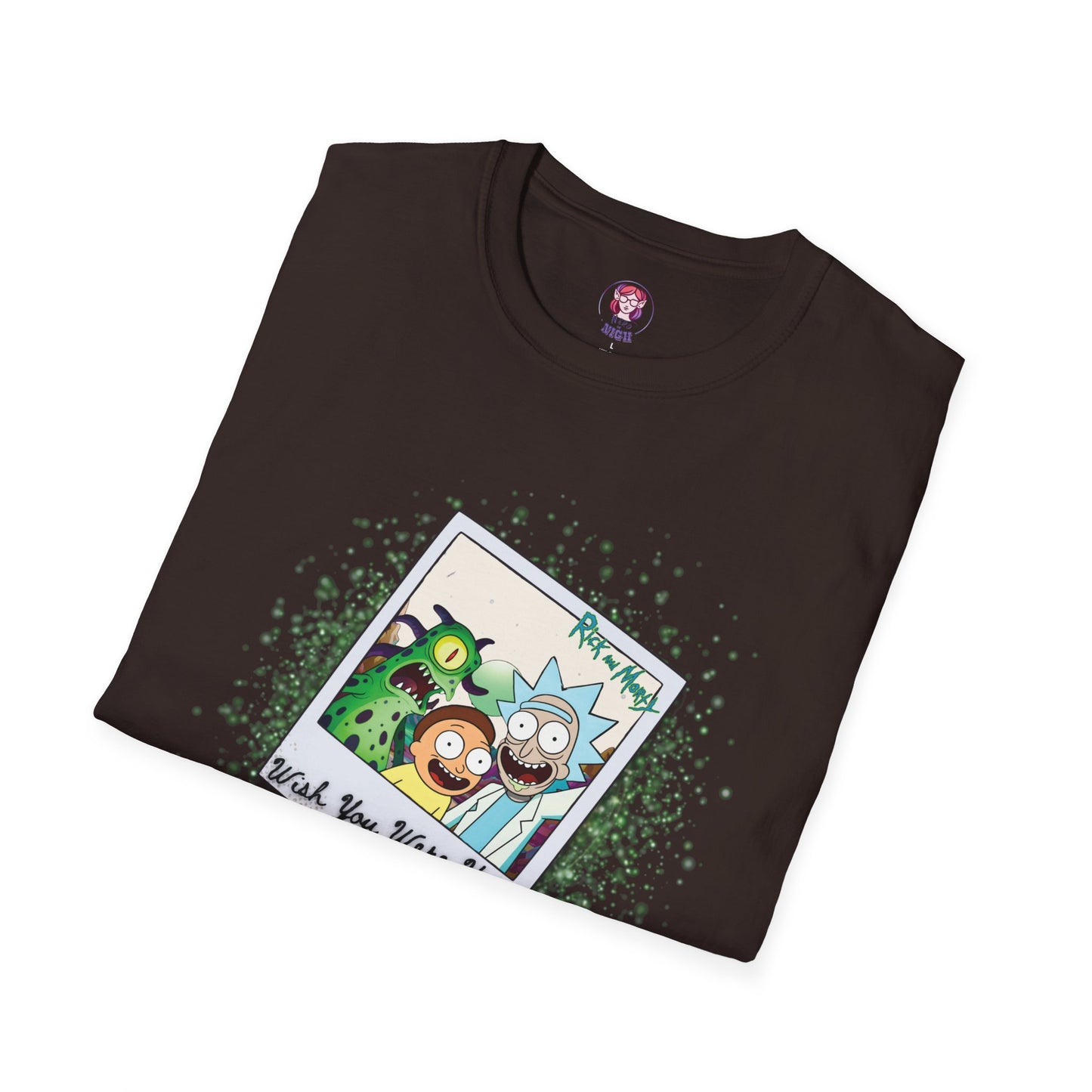 Rick & Morty Polaroid - Wish You Were Here - Unisex Softstyle T-Shirt