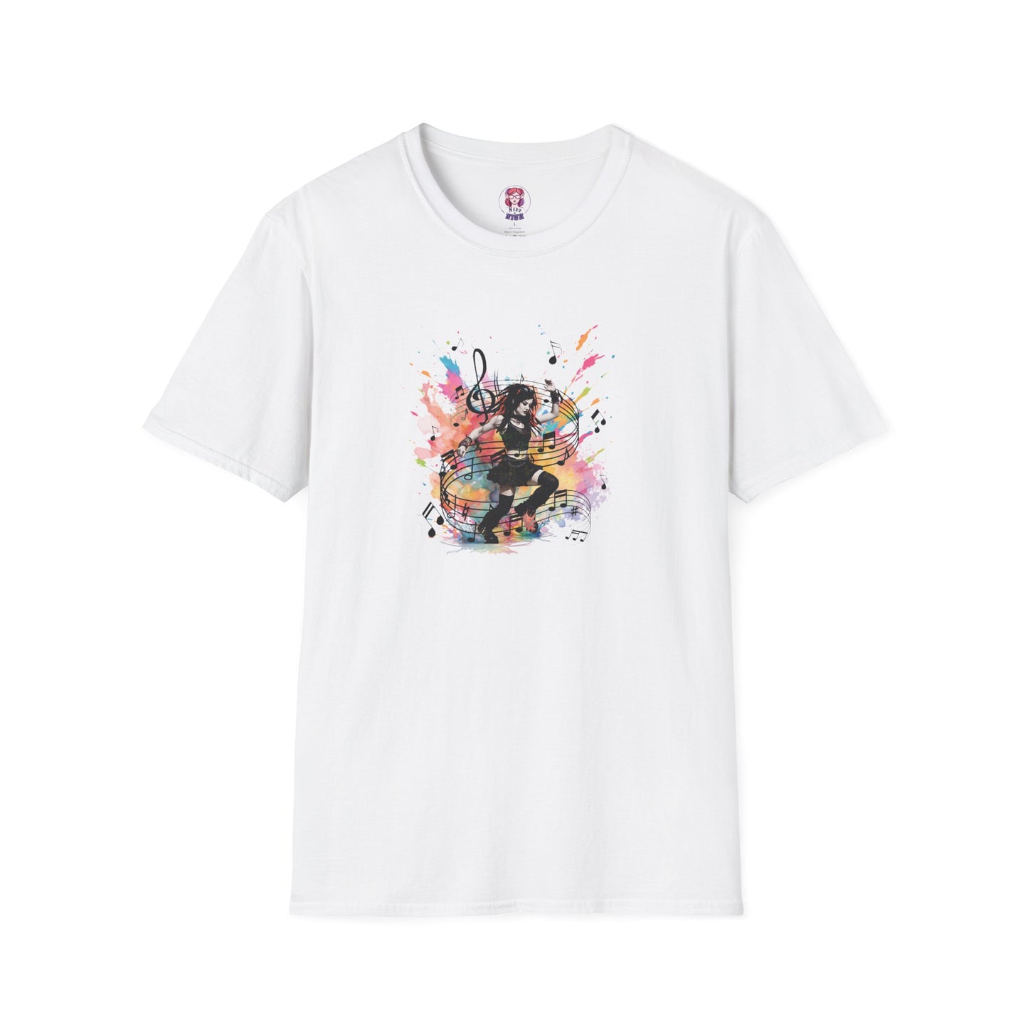 Colorful Music Brings Life Punk Dancer - Unisex Softstyle T-Shirt