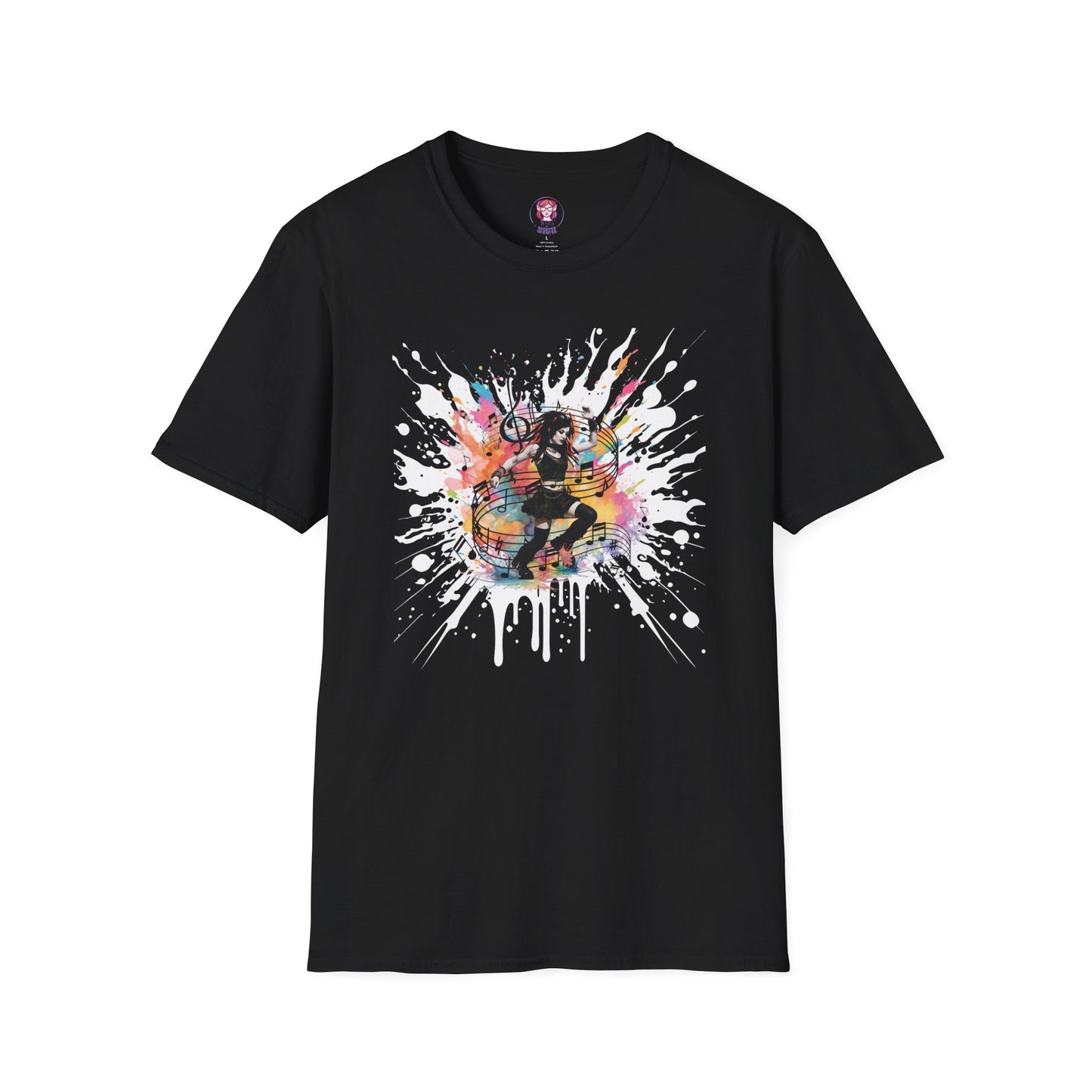 Colorful Music Brings Life Punk Dancer - Unisex Softstyle T-Shirt