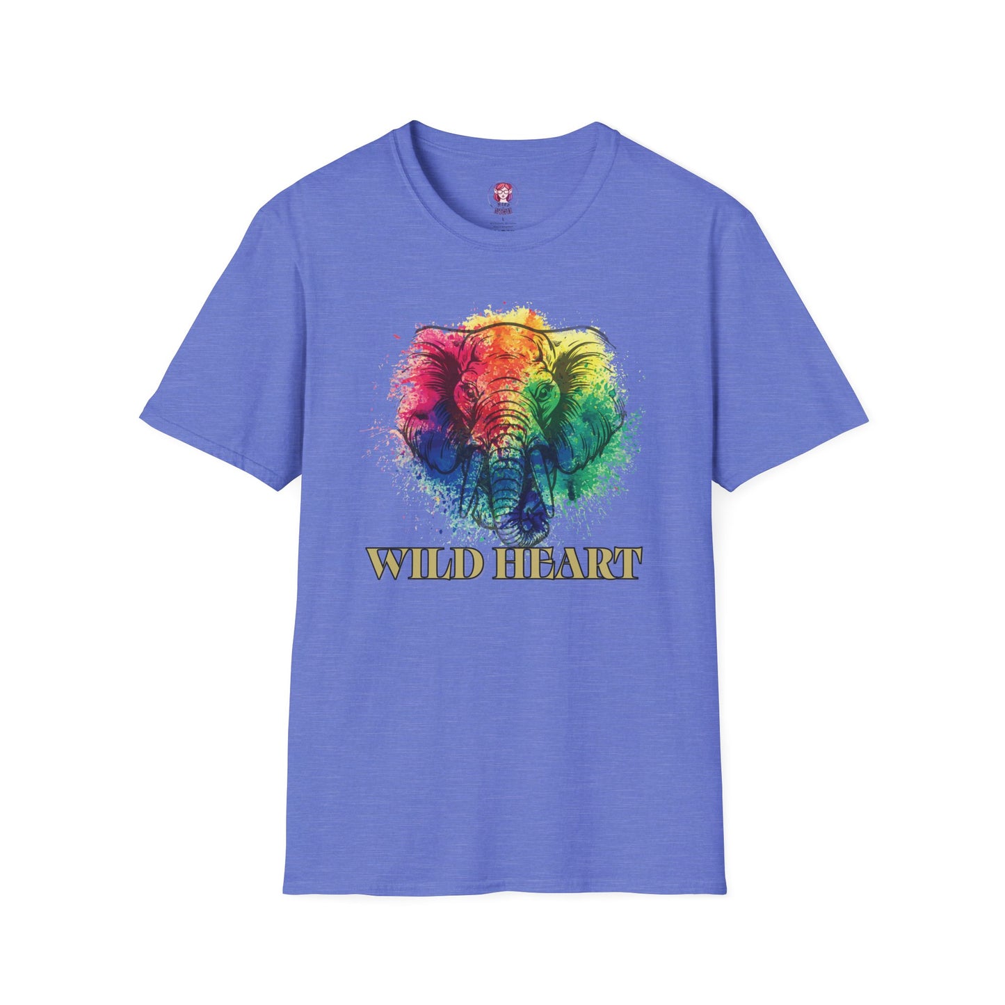 Wild Heart Collection - Elephant Color Splash Unisex Softstyle Graphic T-Shirt