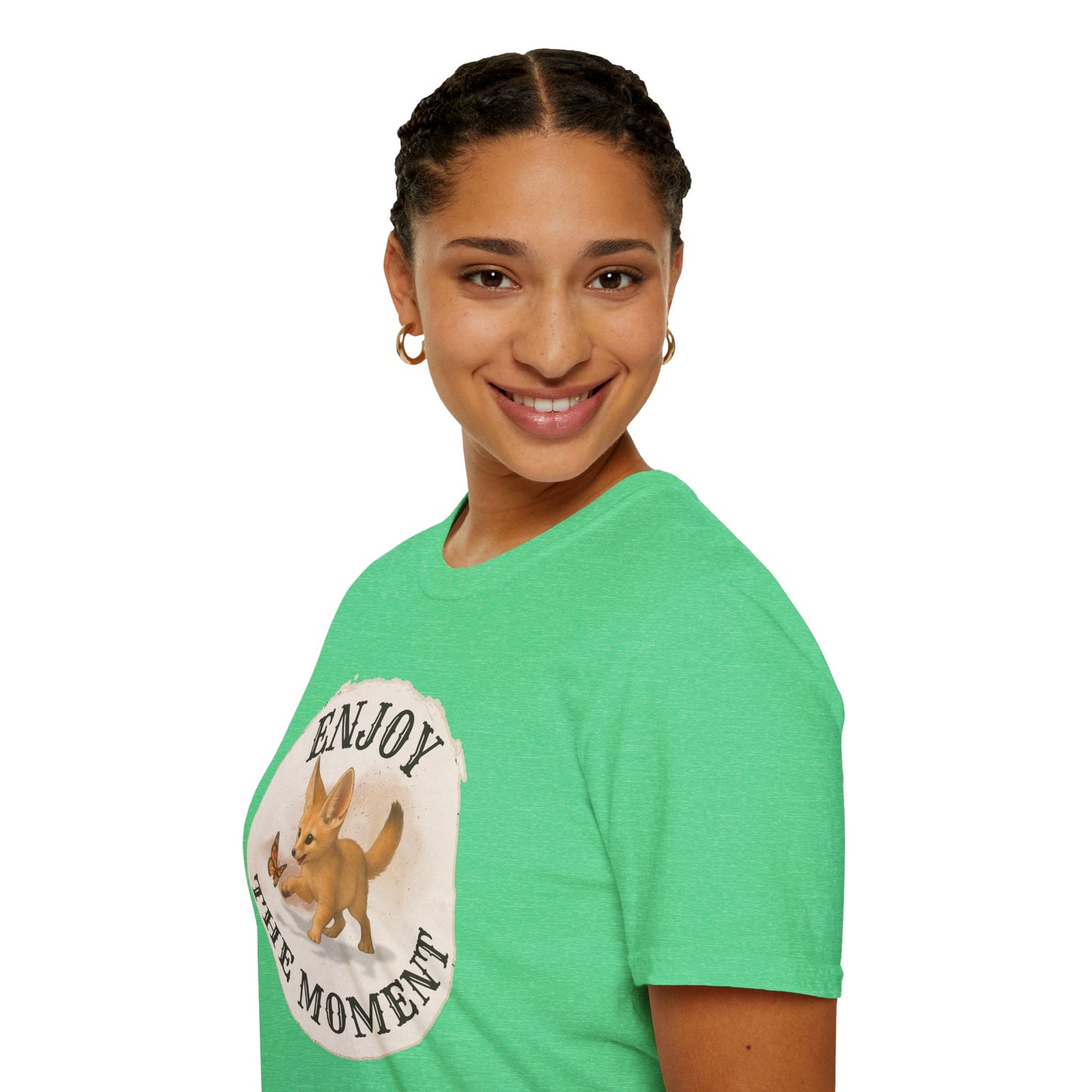 Cute Fox Enjoy the Moment - Unisex Softstyle T-Shirt