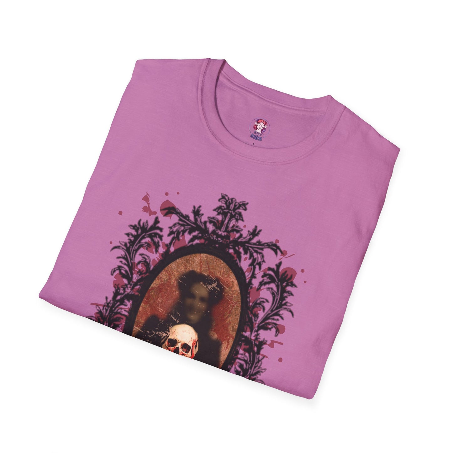 Vintage Gothic Skull Frame - Unisex Softstyle T-Shirt