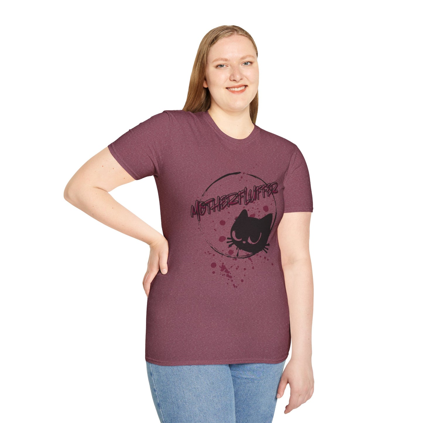 Motherfluffer Color Cat - Unisex Softstyle T-Shirt
