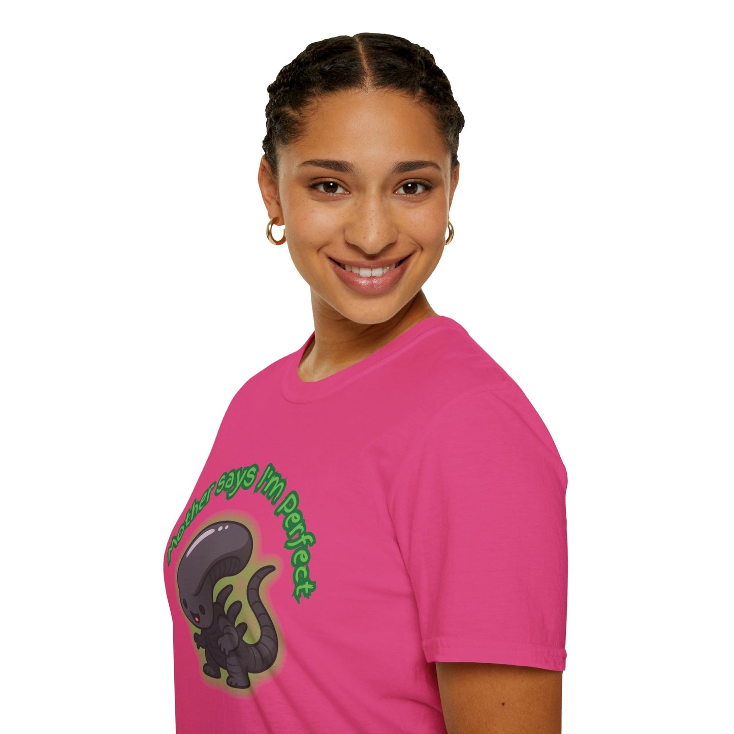 Alien Cute Xenomorph I'm Perfect - Unisex Softstyle T-Shirt
