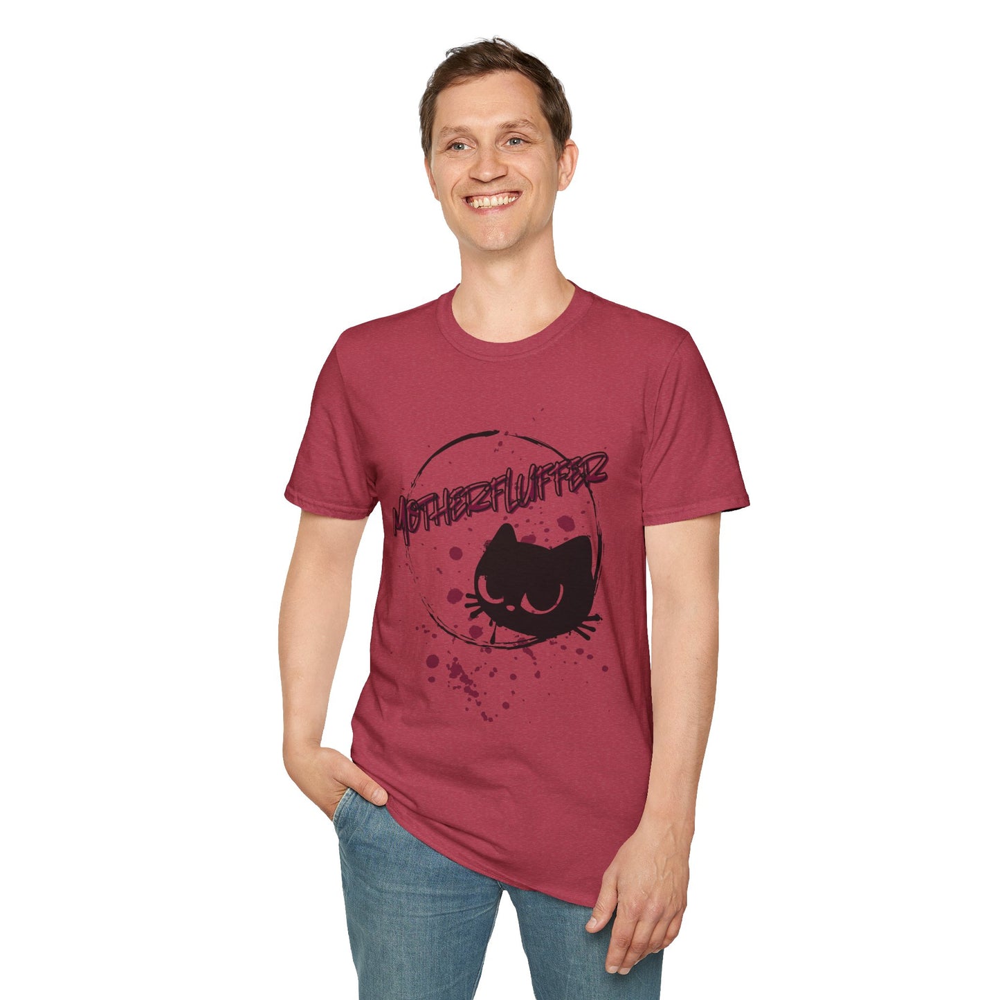 Motherfluffer Color Cat - Unisex Softstyle T-Shirt