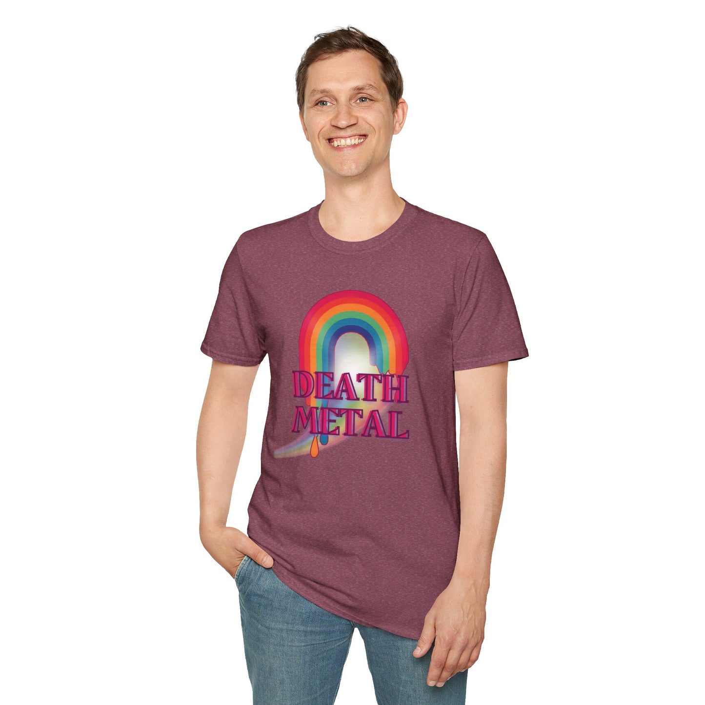 Rainbow Death Metal - Unisex Softstyle T-Shirt