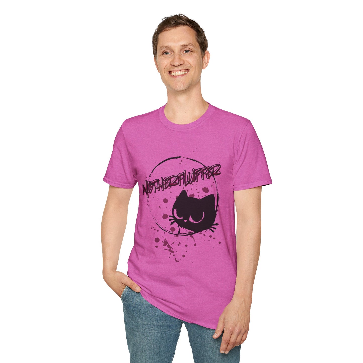Motherfluffer Color Cat - Unisex Softstyle T-Shirt
