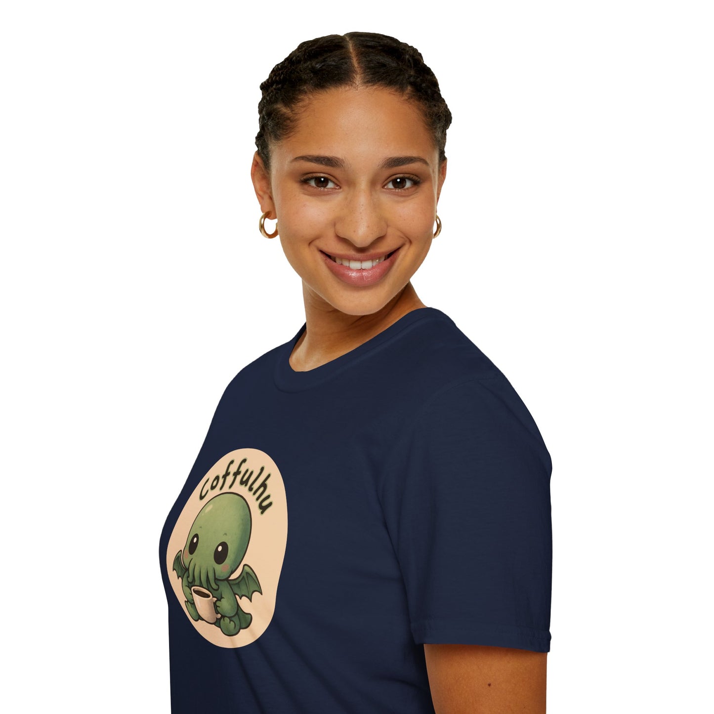 Cthulhu Coffulhu Coffee Pun - Unisex Softstyle T-Shirt