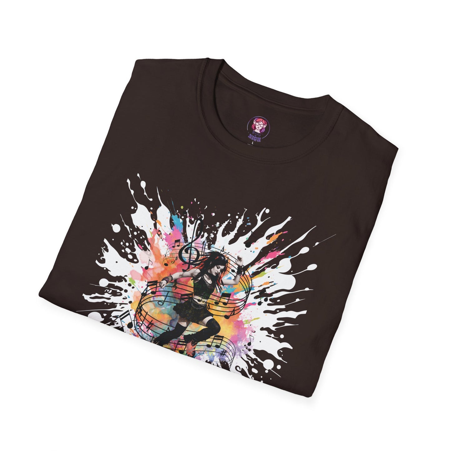 Colorful Music Brings Life Punk Dancer - Unisex Softstyle T-Shirt