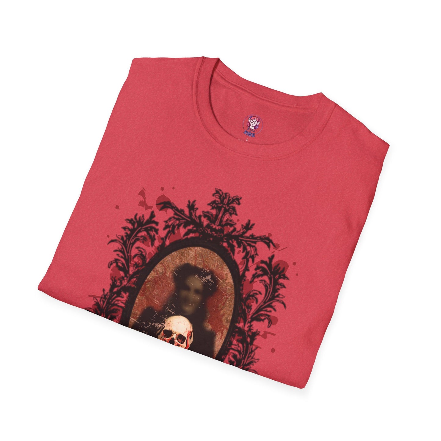 Vintage Gothic Skull Frame - Unisex Softstyle T-Shirt