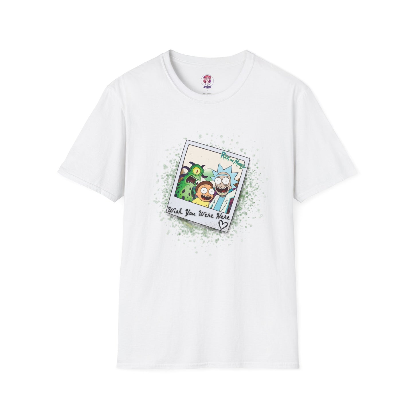 Rick & Morty Polaroid - Wish You Were Here - Unisex Softstyle T-Shirt