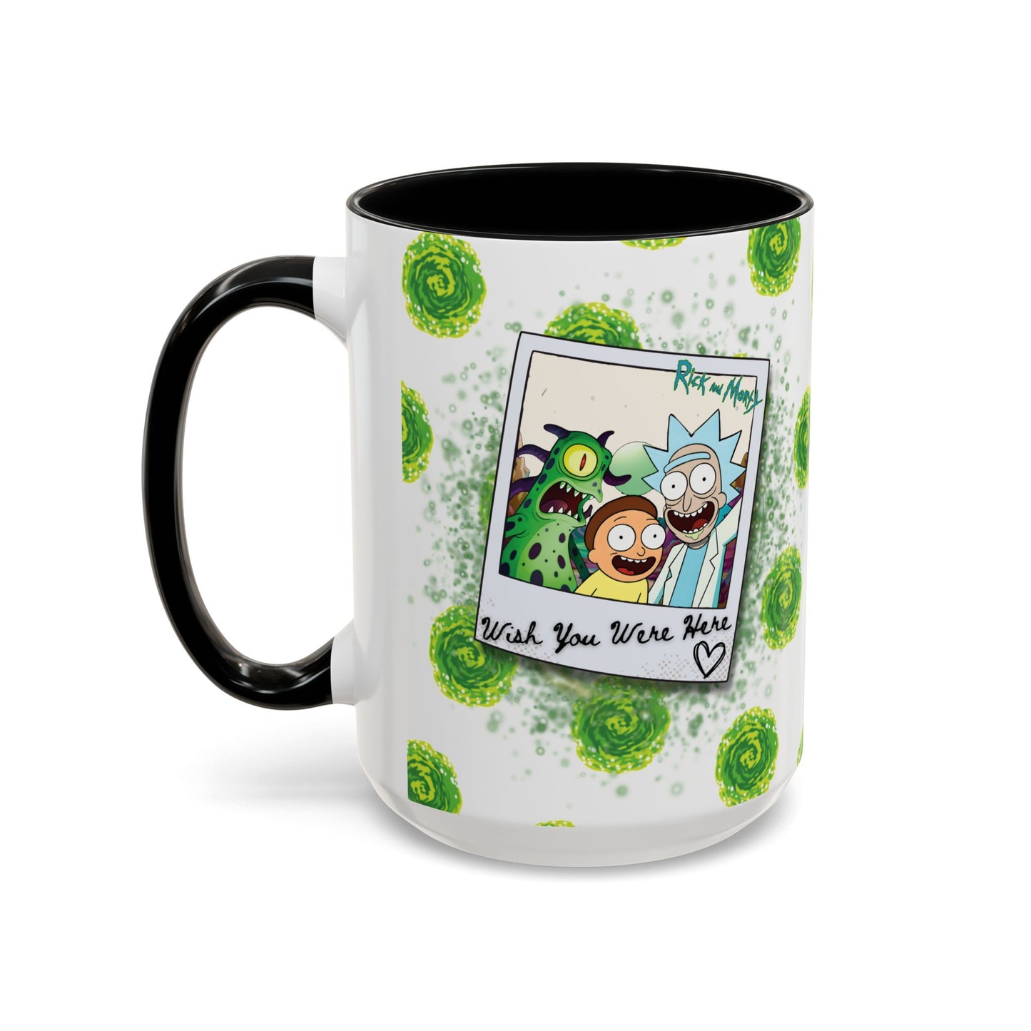 Rick & Morty Alien Polaroid - Accent Coffee Mug (11, 15oz)