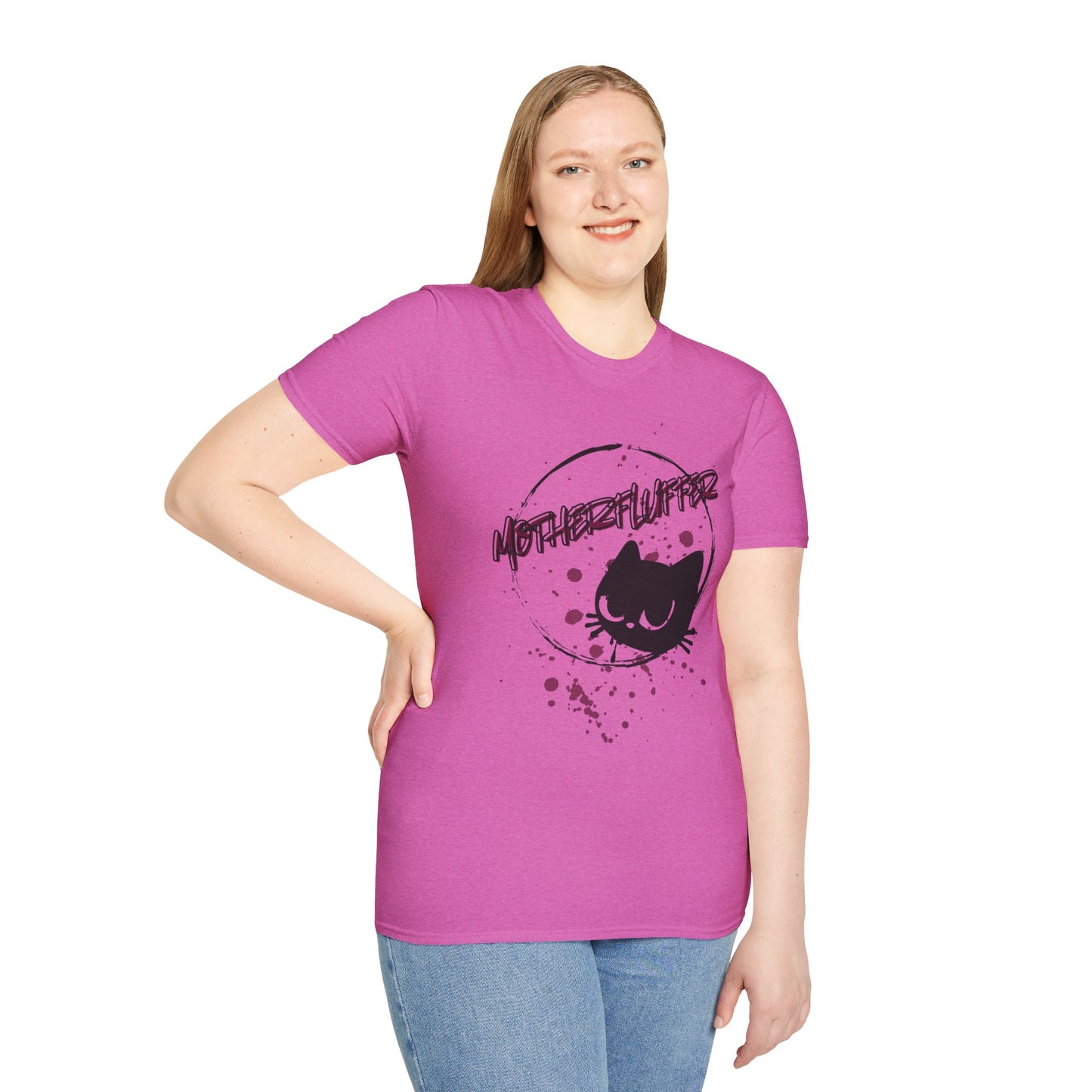 Motherfluffer Color Cat - Unisex Softstyle T-Shirt