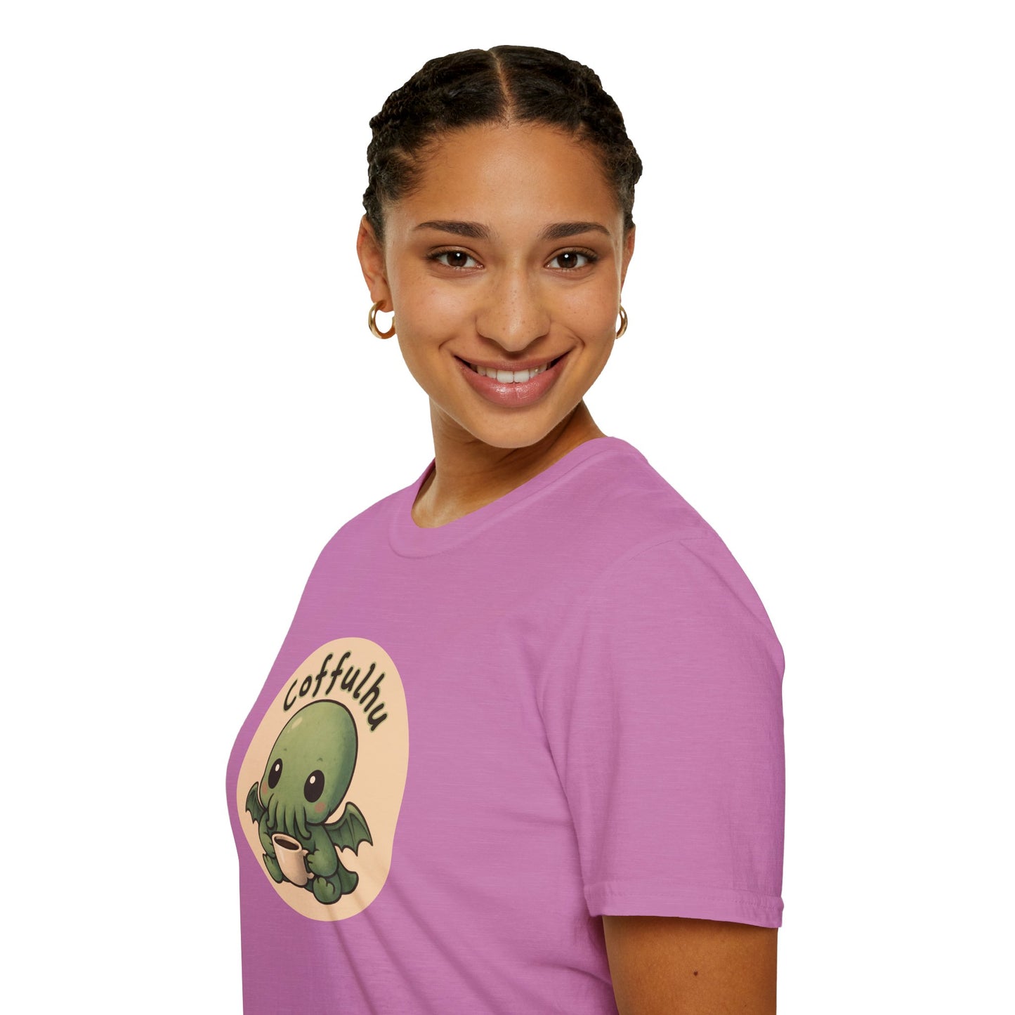 Cthulhu Coffulhu Coffee Pun - Unisex Softstyle T-Shirt
