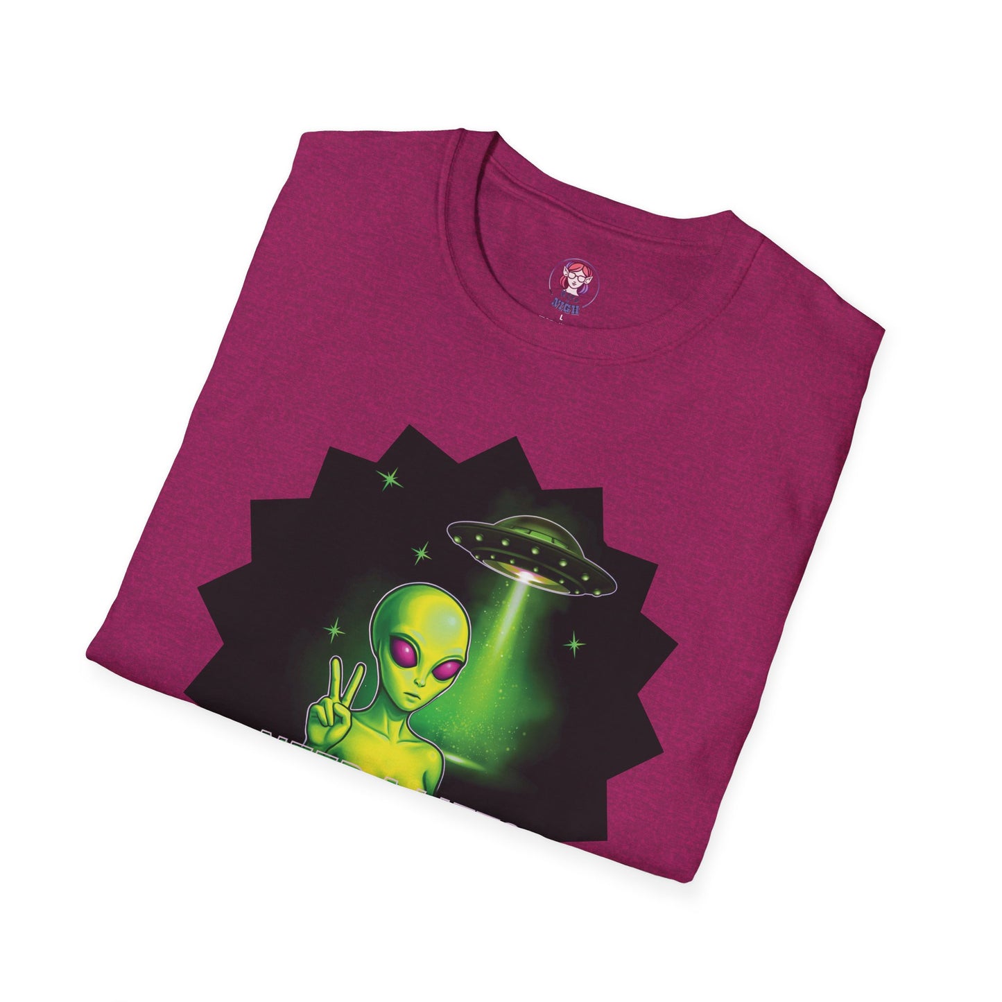 Cool Alien Peace Sign - Need a Lift - Unisex Softstyle T-Shirt