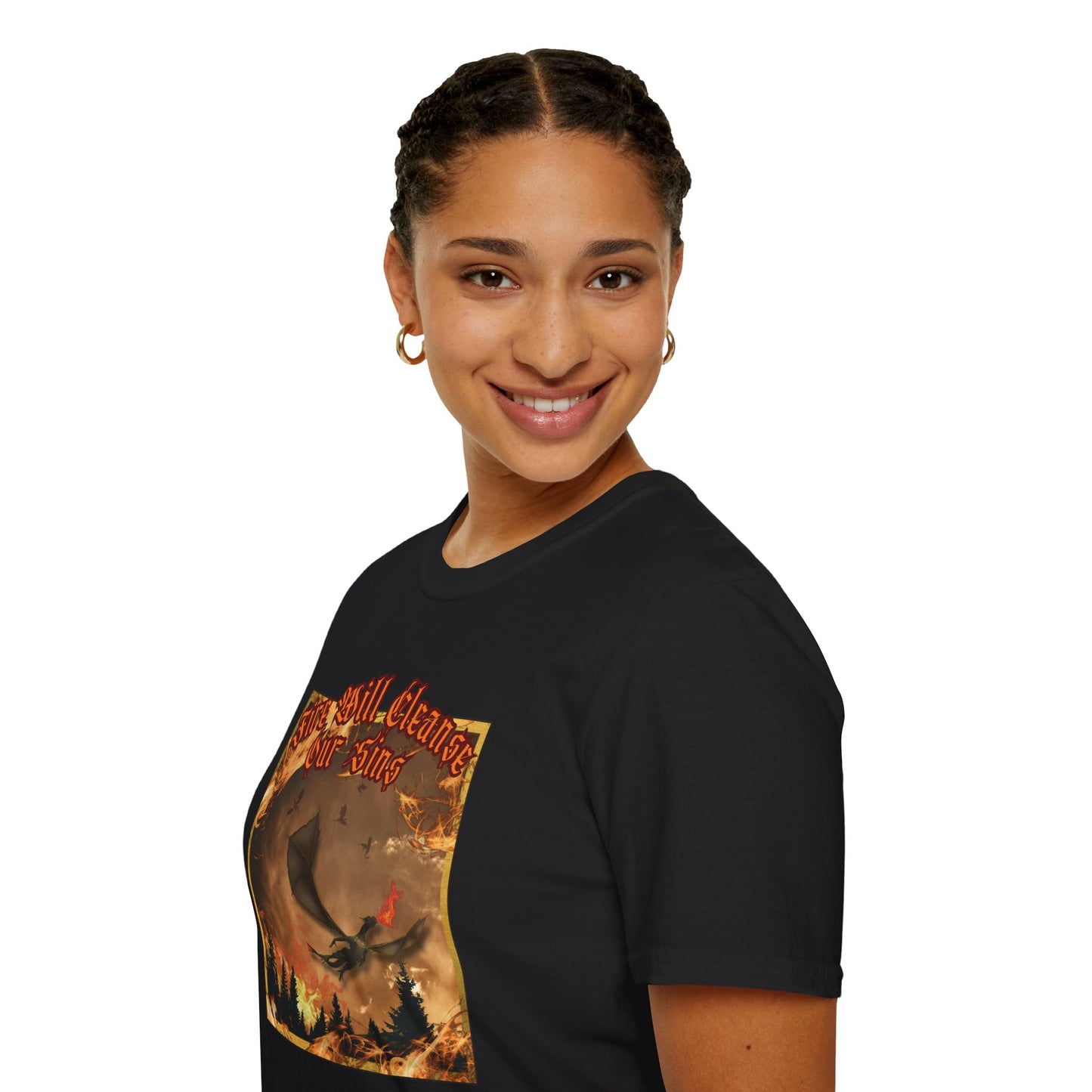 Dragon Attacking - Fire Will Cleanse Our Sins - Unisex Softstyle T-Shirt