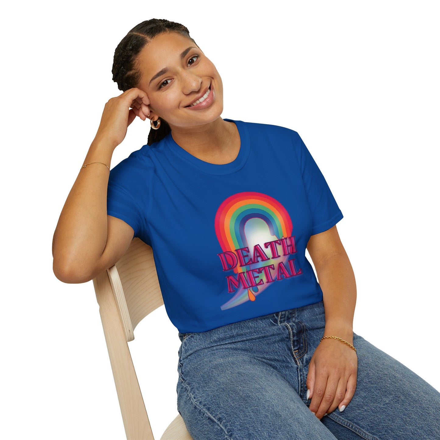 Rainbow Death Metal - Unisex Softstyle T-Shirt
