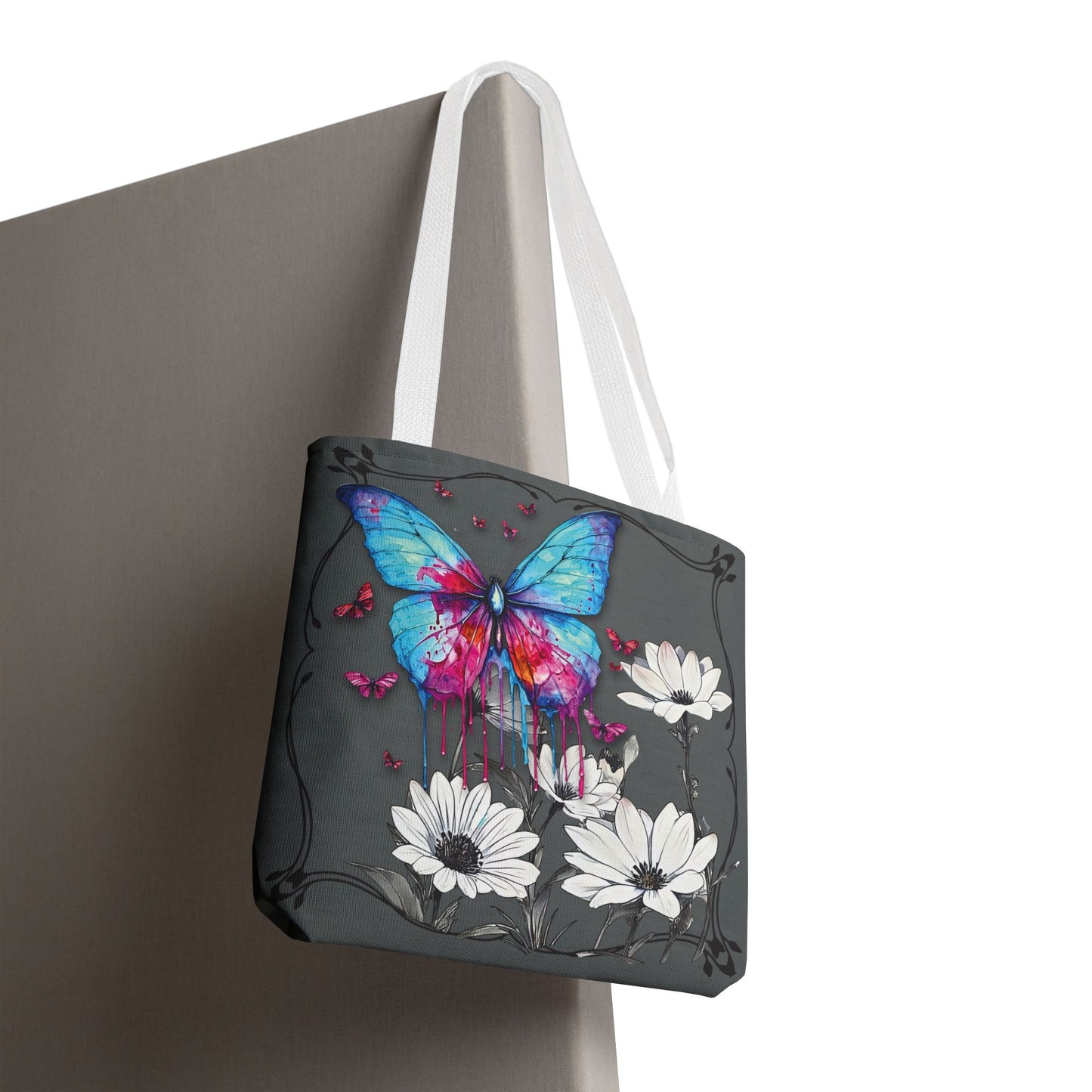 Painted Butterfly in Black and White Tote Bag