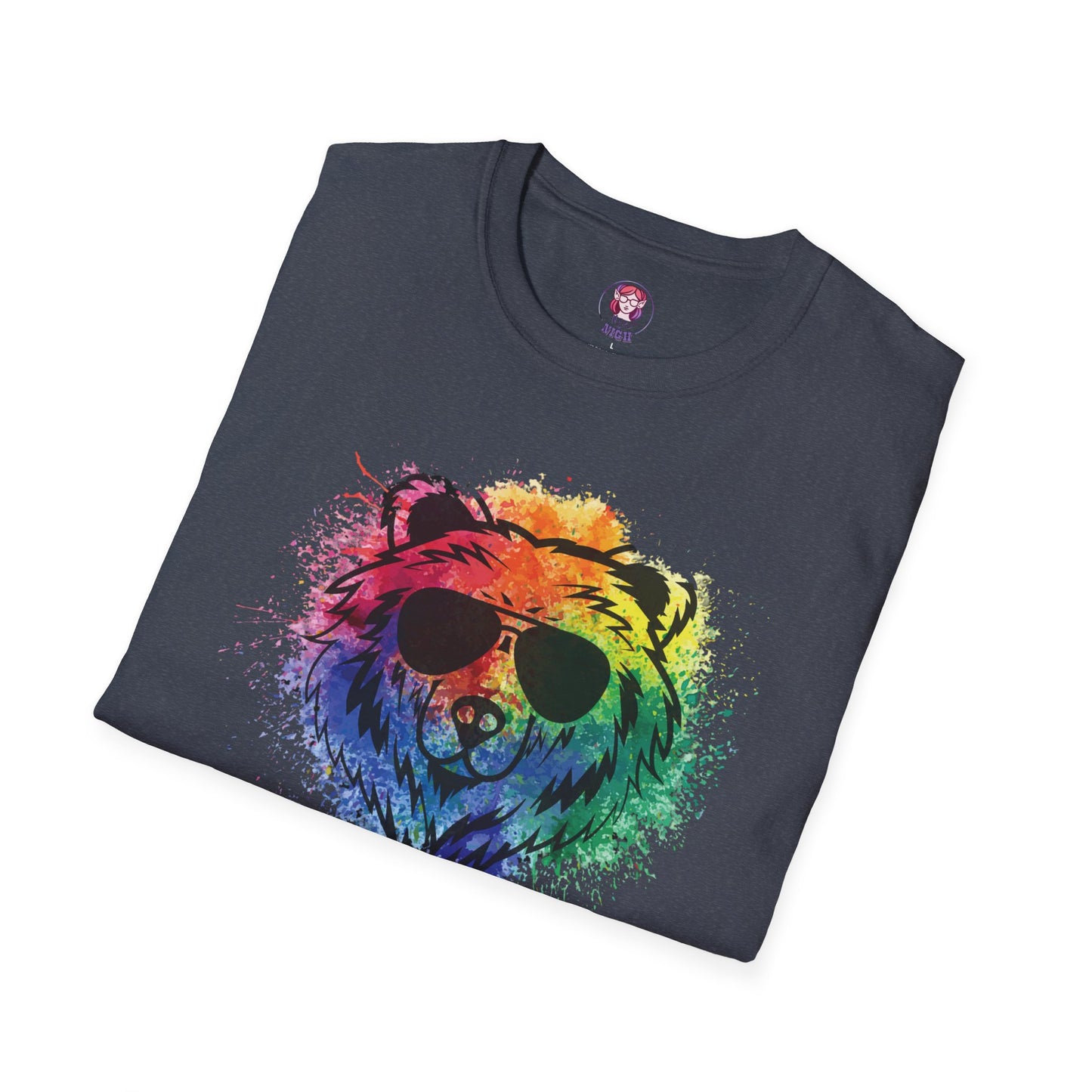 Wild Heart Collection - Bear Color Splash Unisex Softstyle Graphic T-Shirt