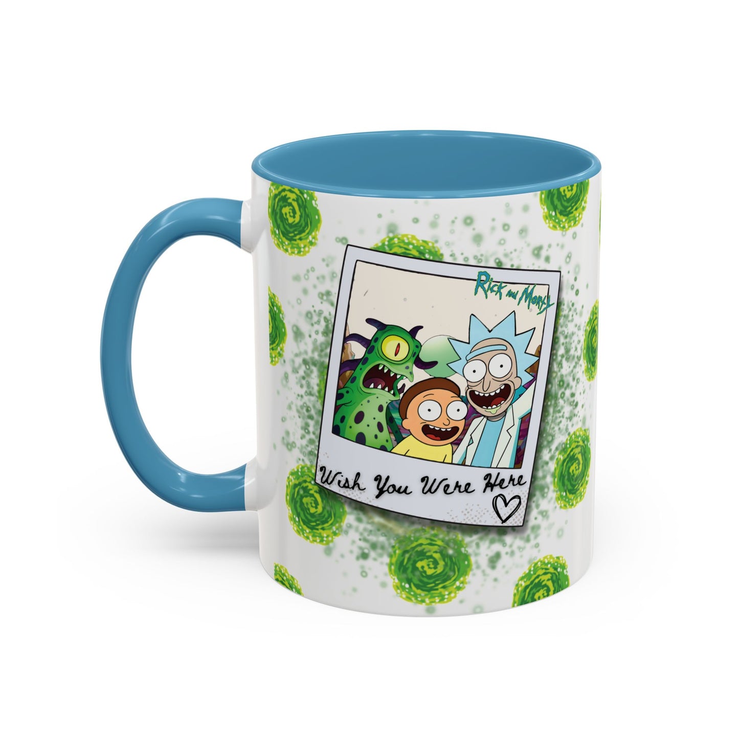 Rick & Morty Alien Polaroid - Accent Coffee Mug (11, 15oz)