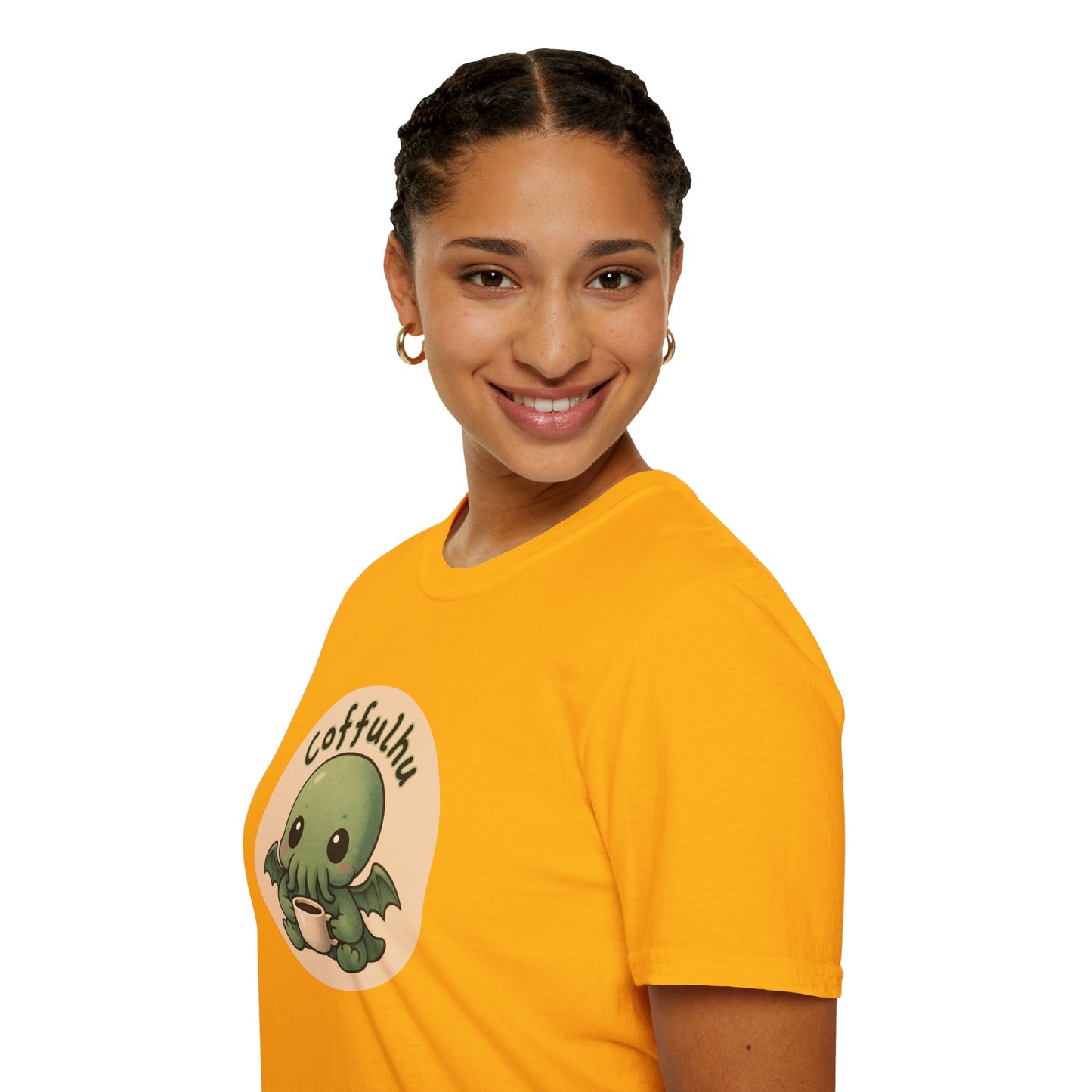 Cthulhu Coffulhu Coffee Pun - Unisex Softstyle T-Shirt