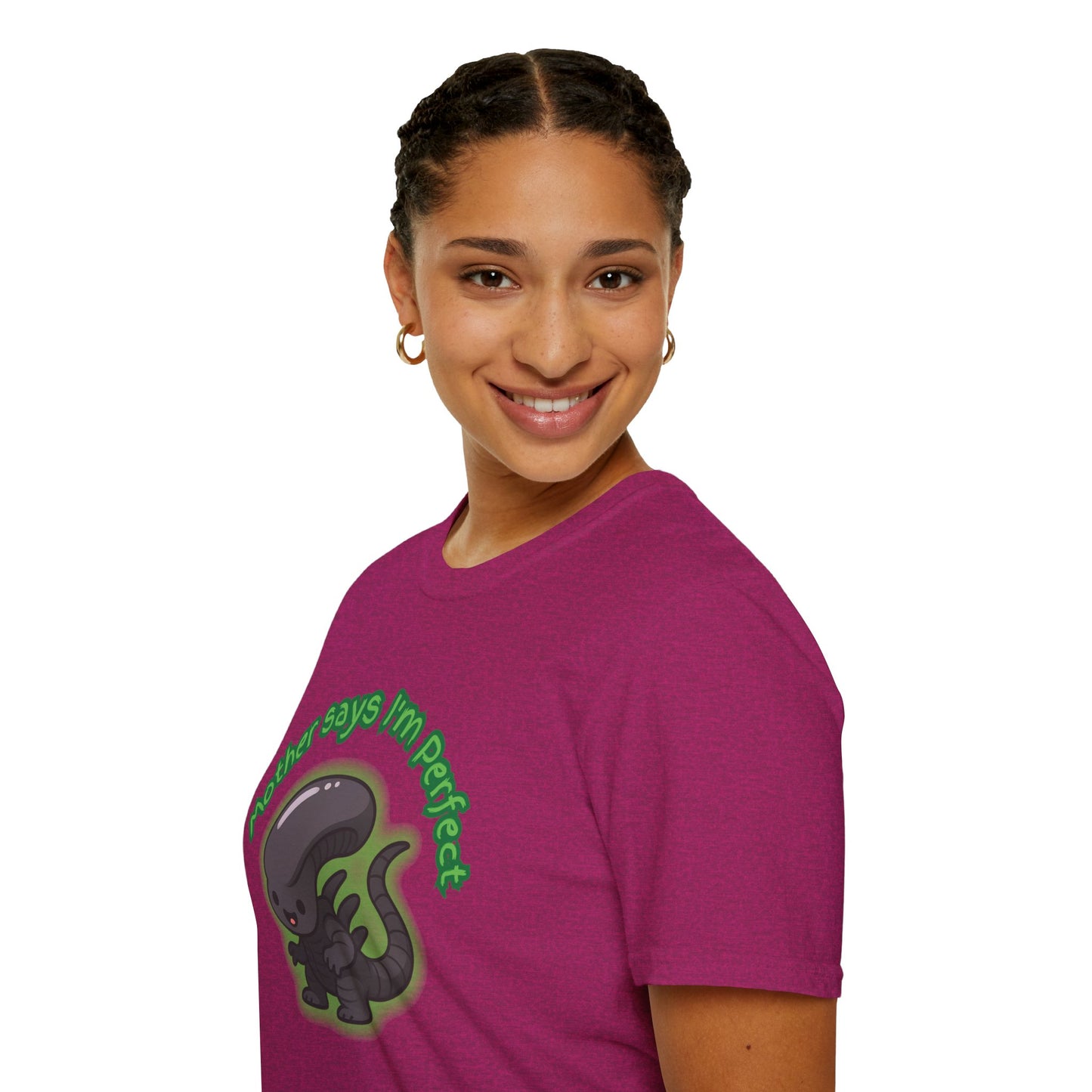 Alien Cute Xenomorph I'm Perfect - Unisex Softstyle T-Shirt