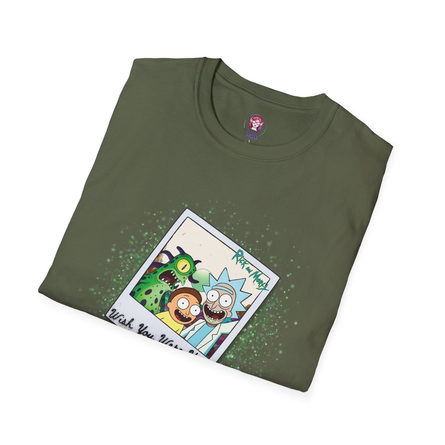 Rick & Morty Polaroid - Wish You Were Here - Unisex Softstyle T-Shirt