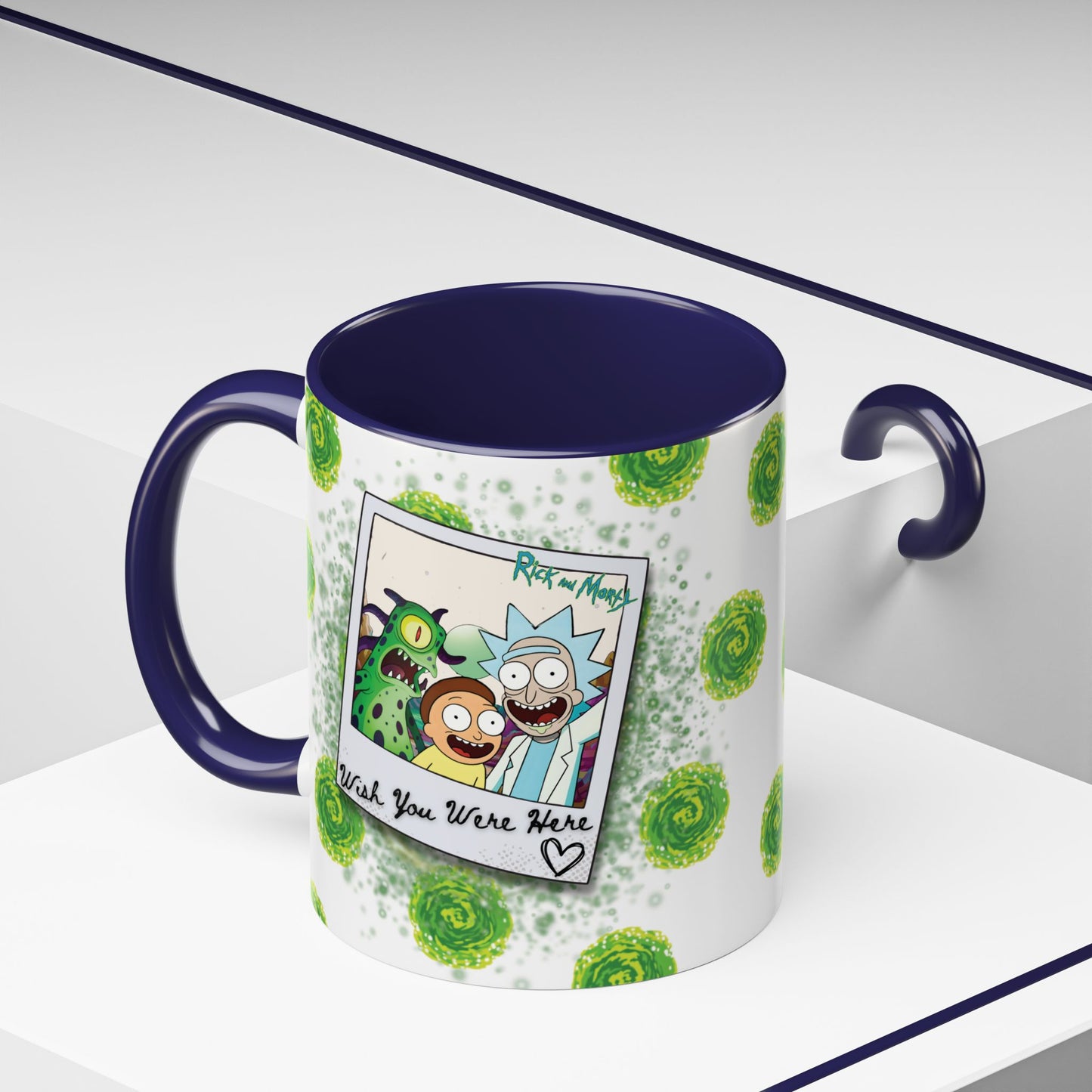 Rick & Morty Alien Polaroid - Accent Coffee Mug (11, 15oz)