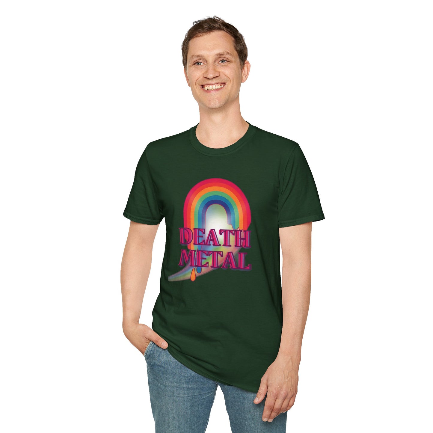Rainbow Death Metal - Unisex Softstyle T-Shirt
