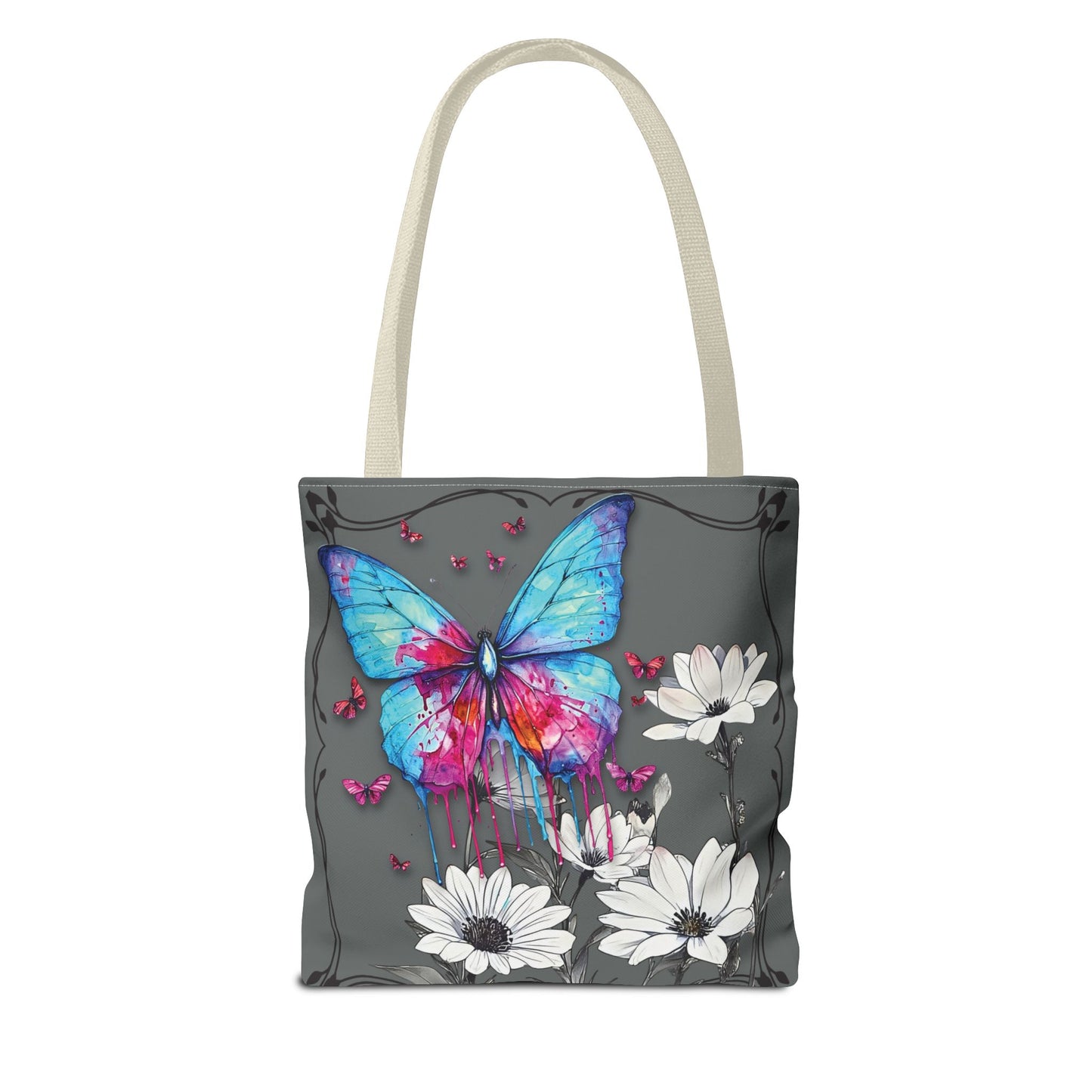 Painted Butterfly in Black and White Tote Bag
