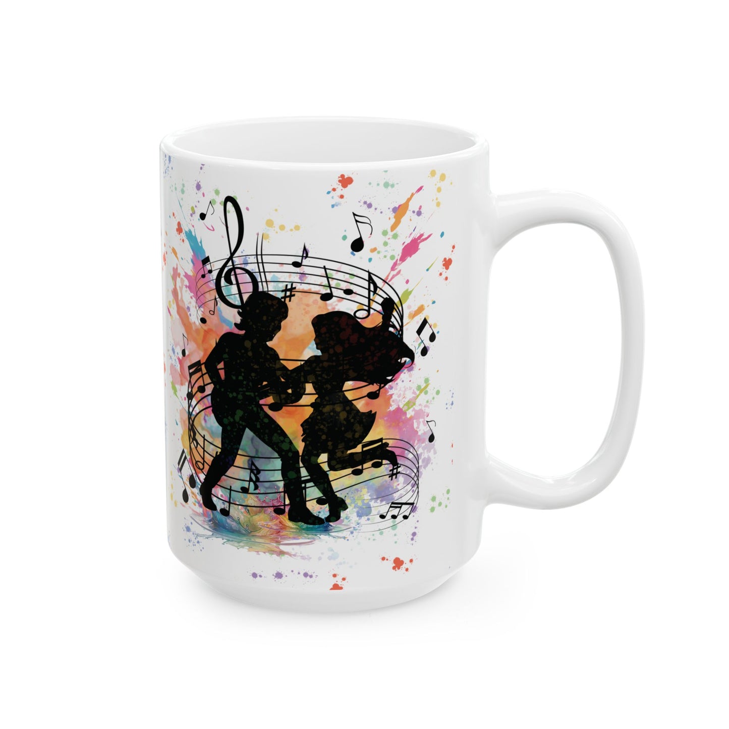 Color Artistic Music Inspired Ceramic Mug | Perfect Gift for Musicians, Coffee Lovers, Art Enthusiasts