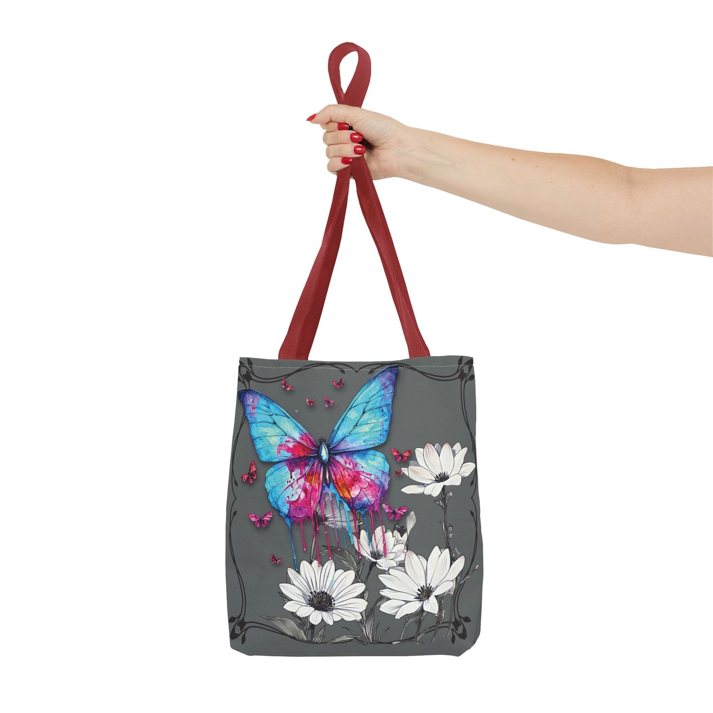 Painted Butterfly in Black and White Tote Bag