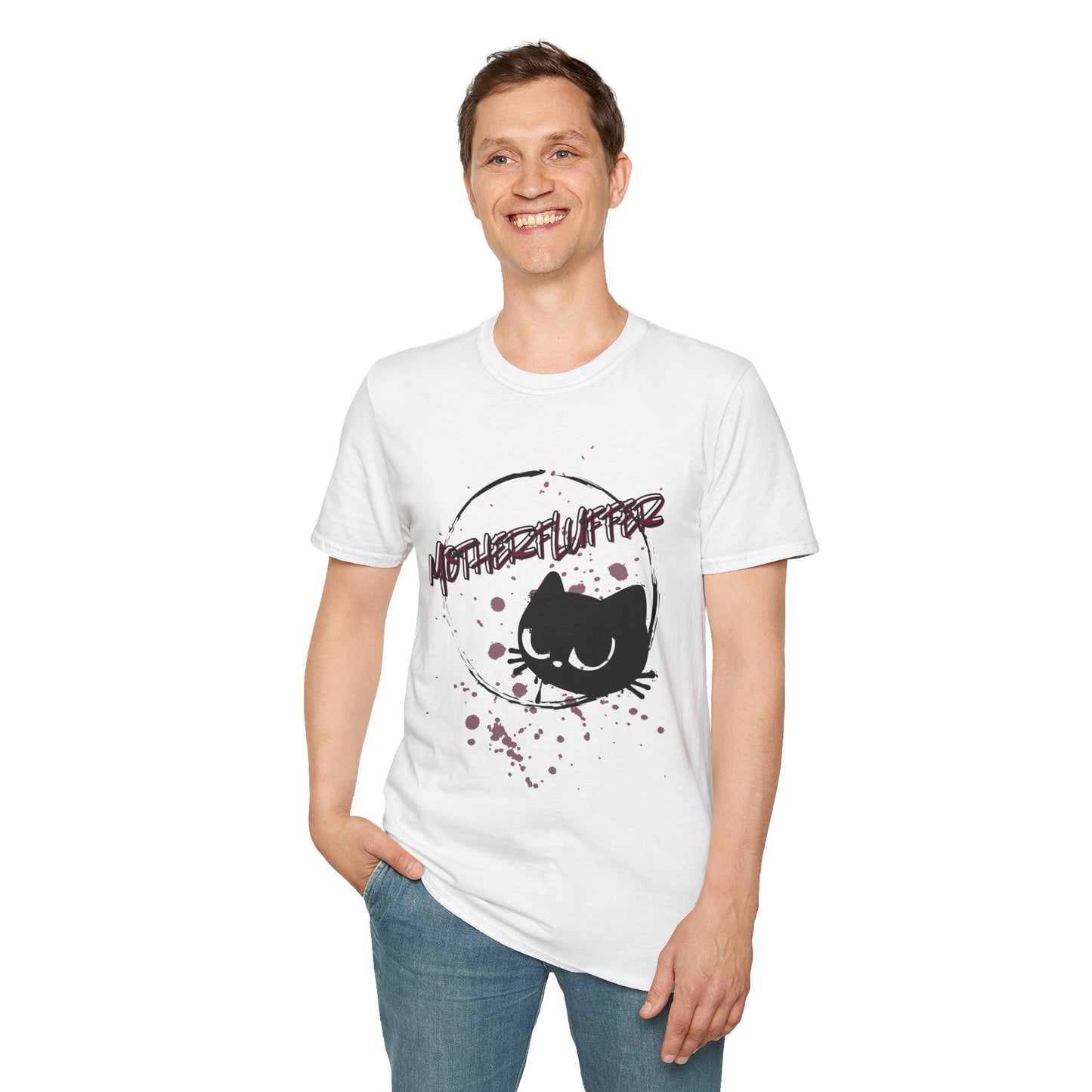 Motherfluffer Color Cat - Unisex Softstyle T-Shirt