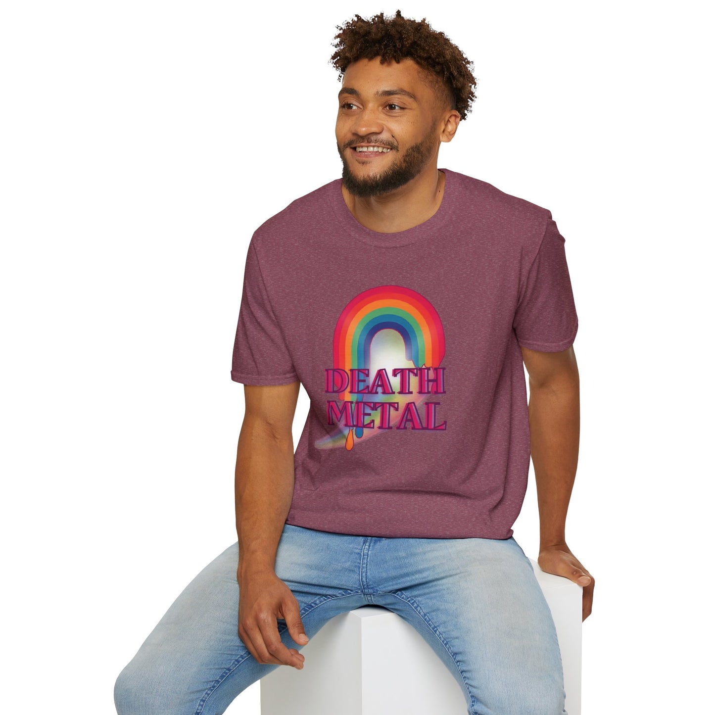 Rainbow Death Metal - Unisex Softstyle T-Shirt