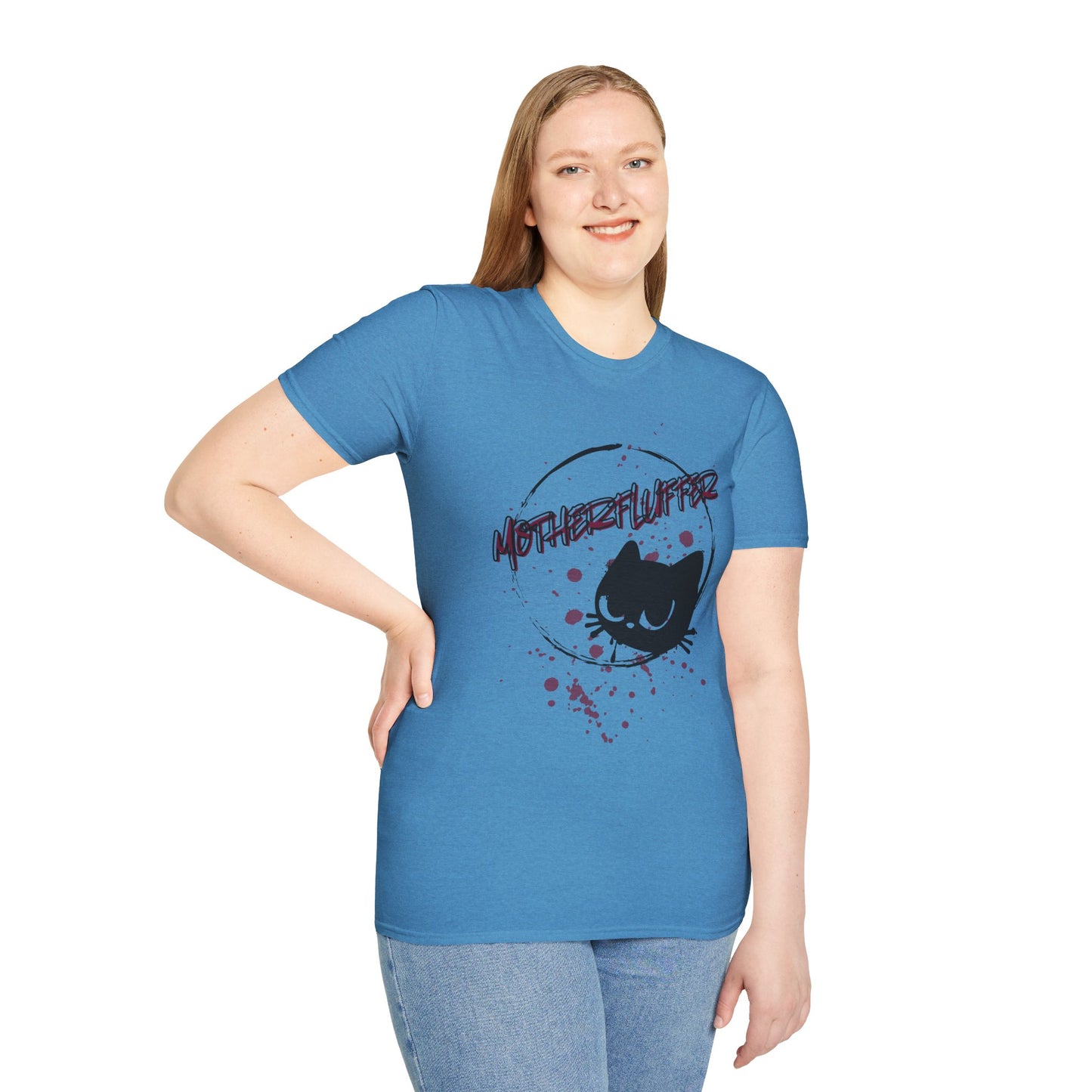 Motherfluffer Color Cat - Unisex Softstyle T-Shirt