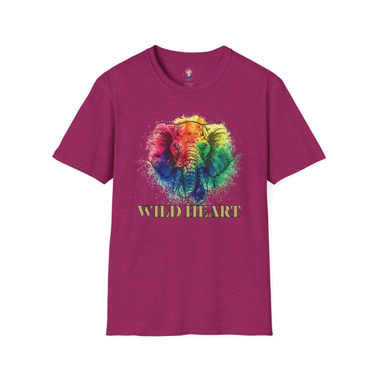 Wild Heart Collection - Elephant Color Splash Unisex Softstyle Graphic T-Shirt