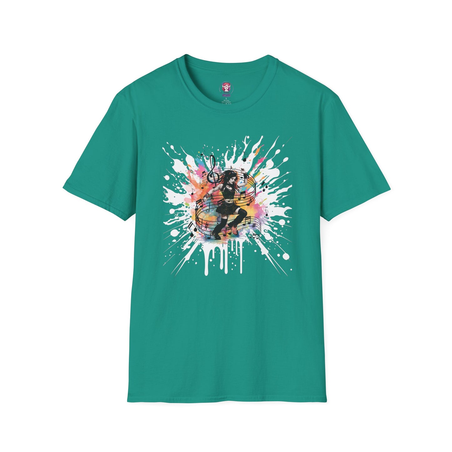 Colorful Music Brings Life Punk Dancer - Unisex Softstyle T-Shirt