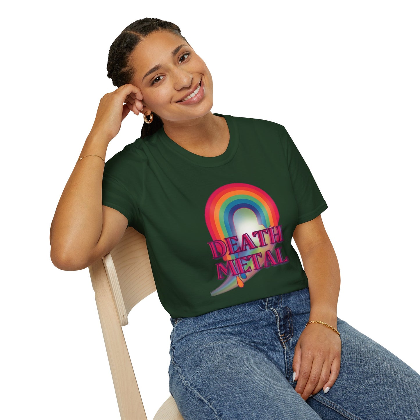Rainbow Death Metal - Unisex Softstyle T-Shirt
