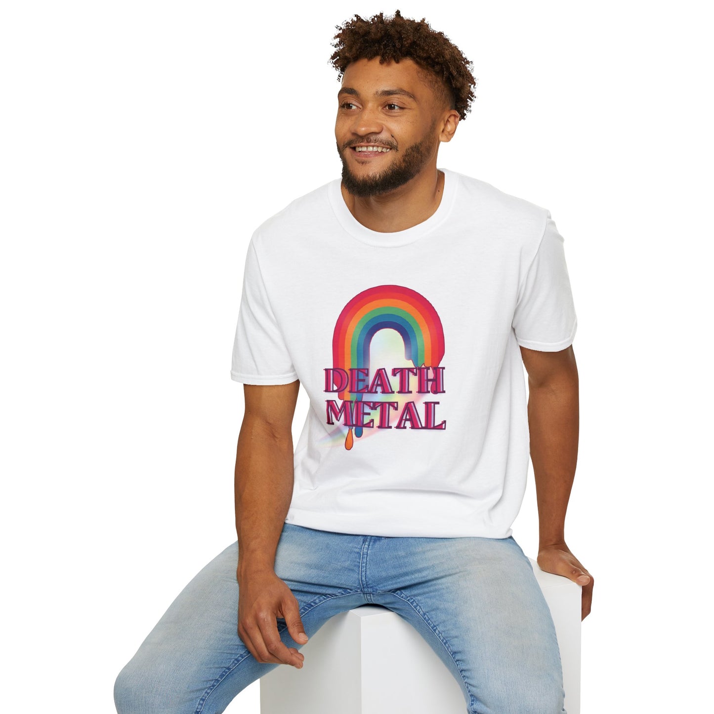 Rainbow Death Metal - Unisex Softstyle T-Shirt
