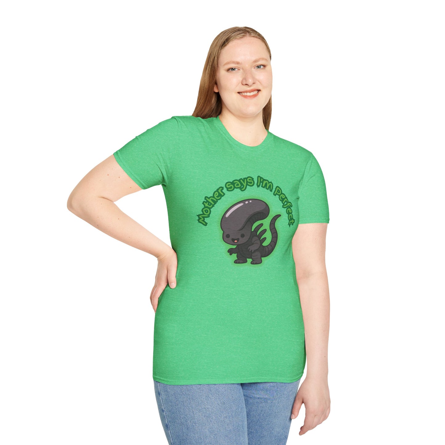 Alien Cute Xenomorph I'm Perfect - Unisex Softstyle T-Shirt