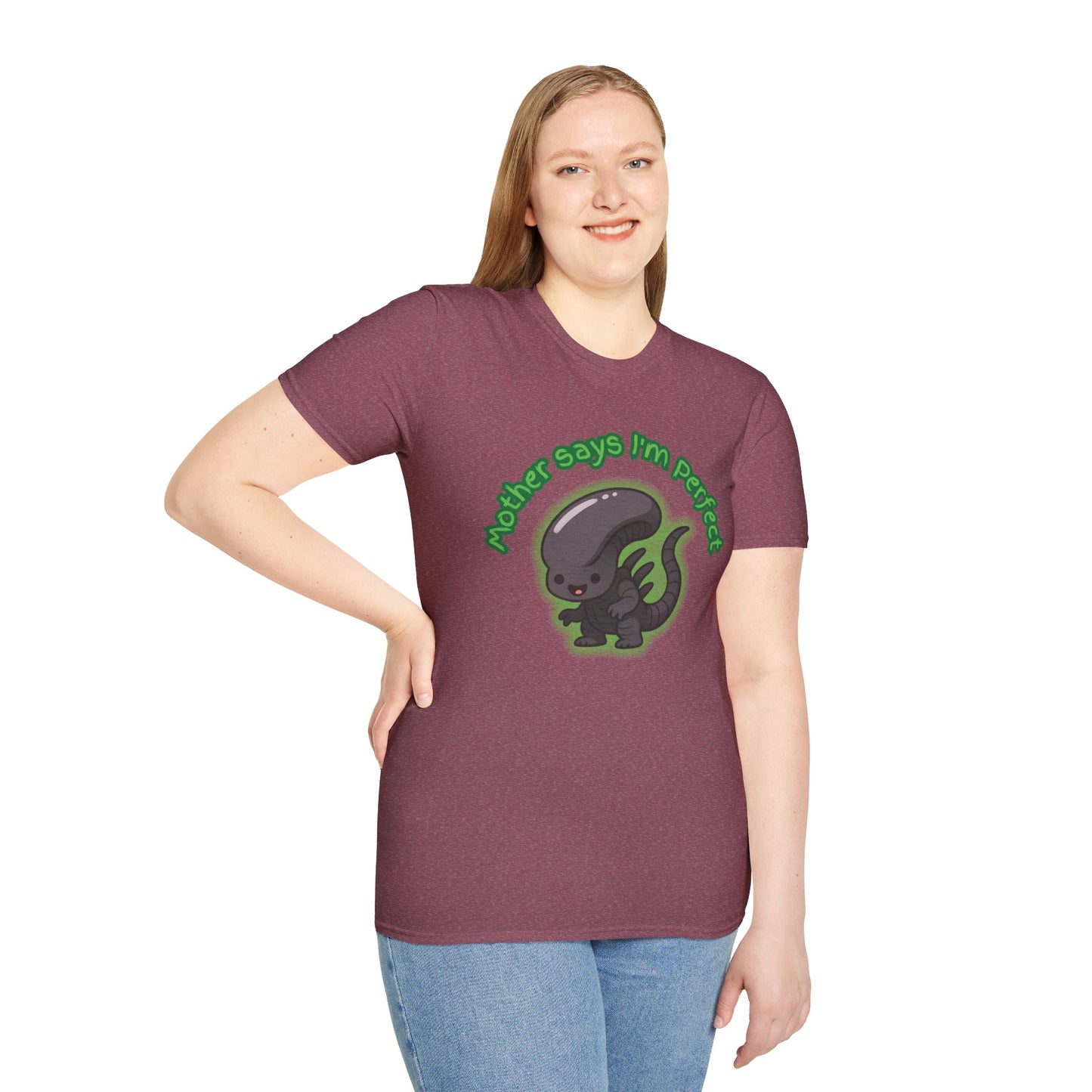 Alien Cute Xenomorph I'm Perfect - Unisex Softstyle T-Shirt