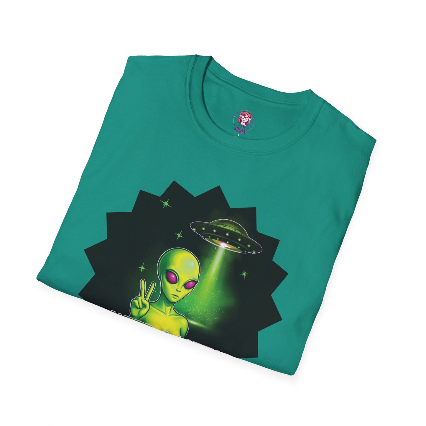 Cool Alien Peace Sign - Need a Lift - Unisex Softstyle T-Shirt