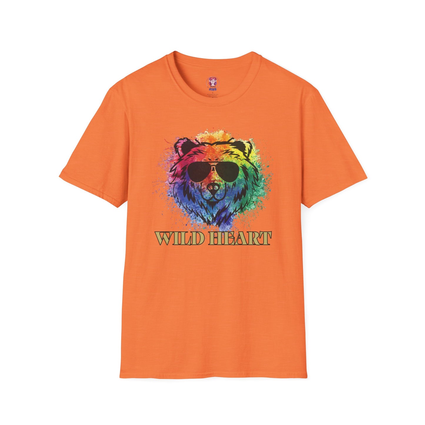 Wild Heart Collection - Bear Color Splash Unisex Softstyle Graphic T-Shirt