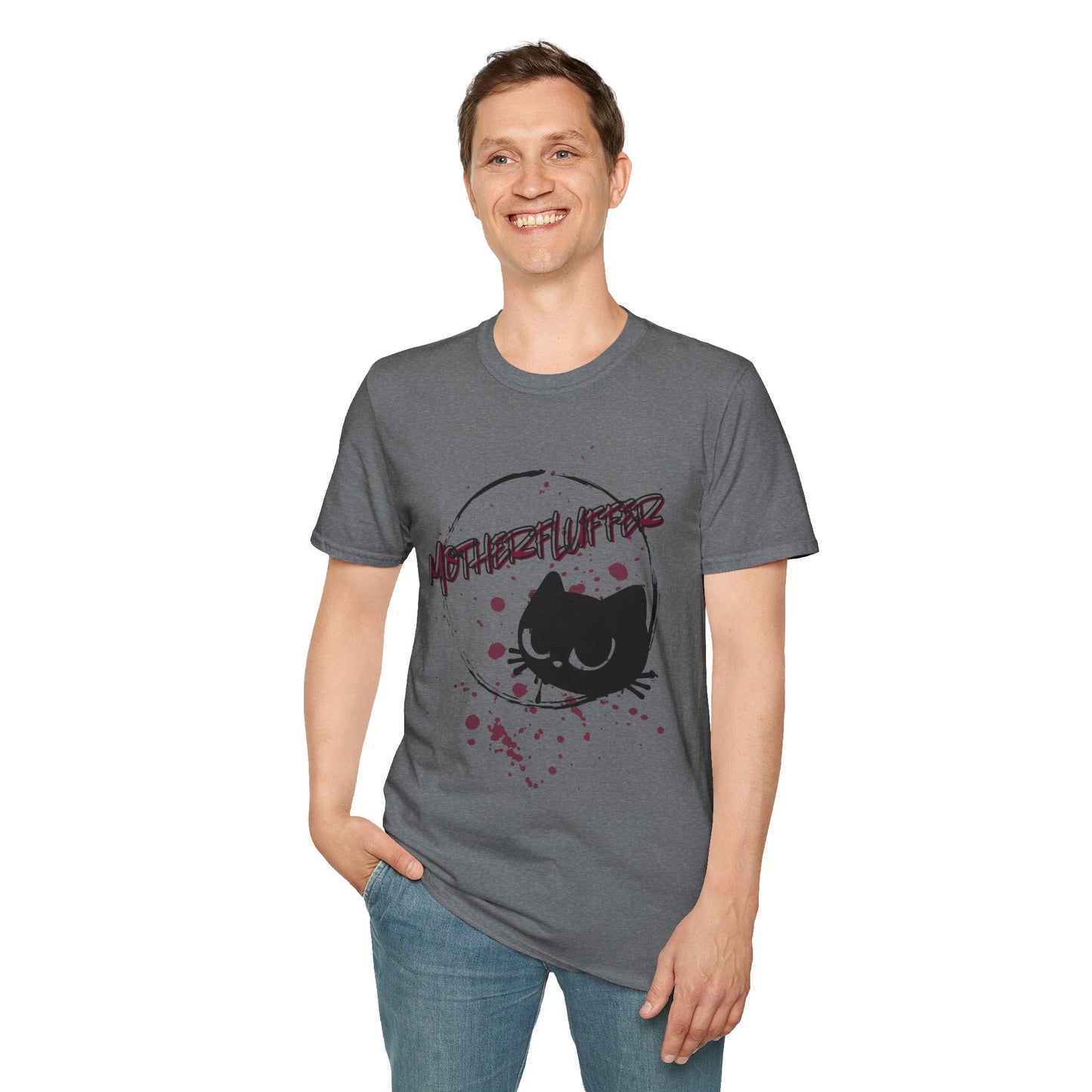 Motherfluffer Color Cat - Unisex Softstyle T-Shirt