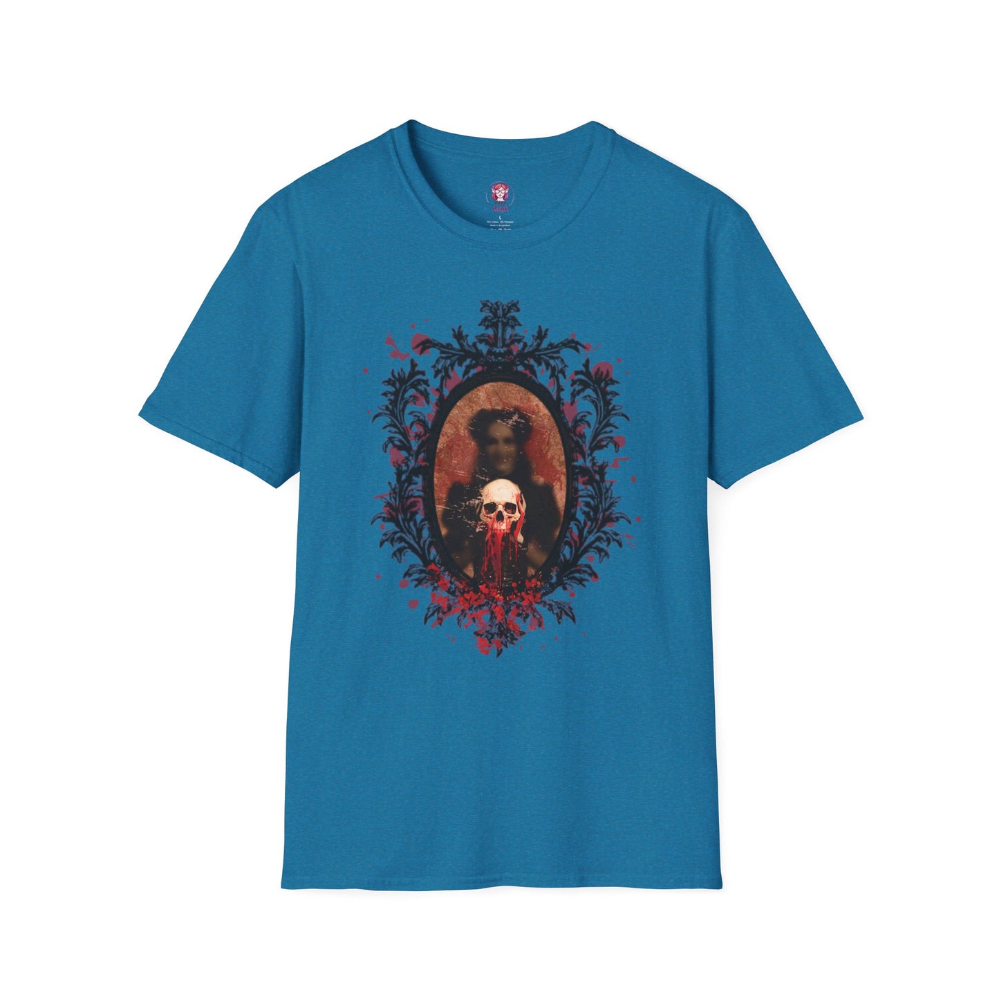Vintage Gothic Skull Frame - Unisex Softstyle T-Shirt