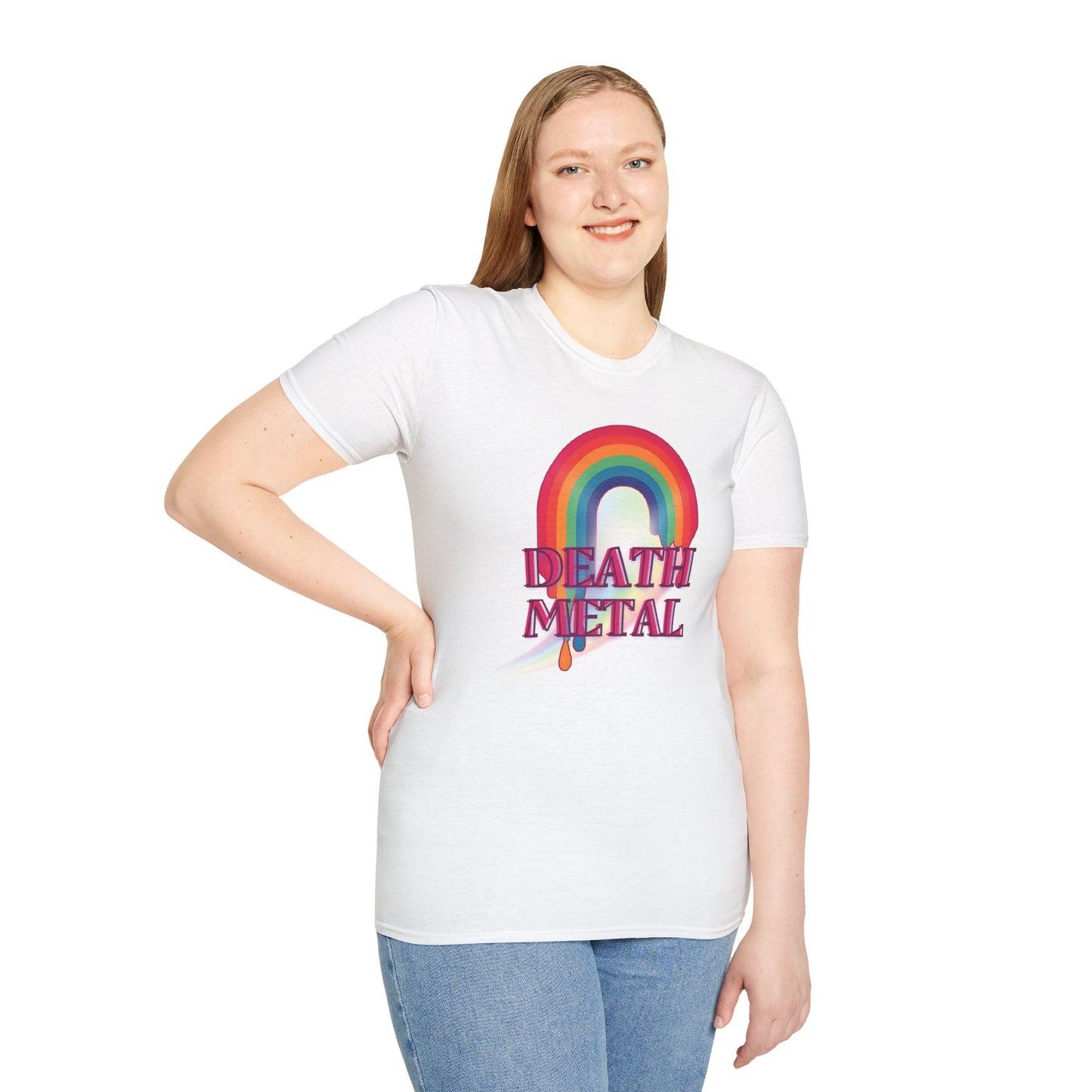 Rainbow Death Metal - Unisex Softstyle T-Shirt