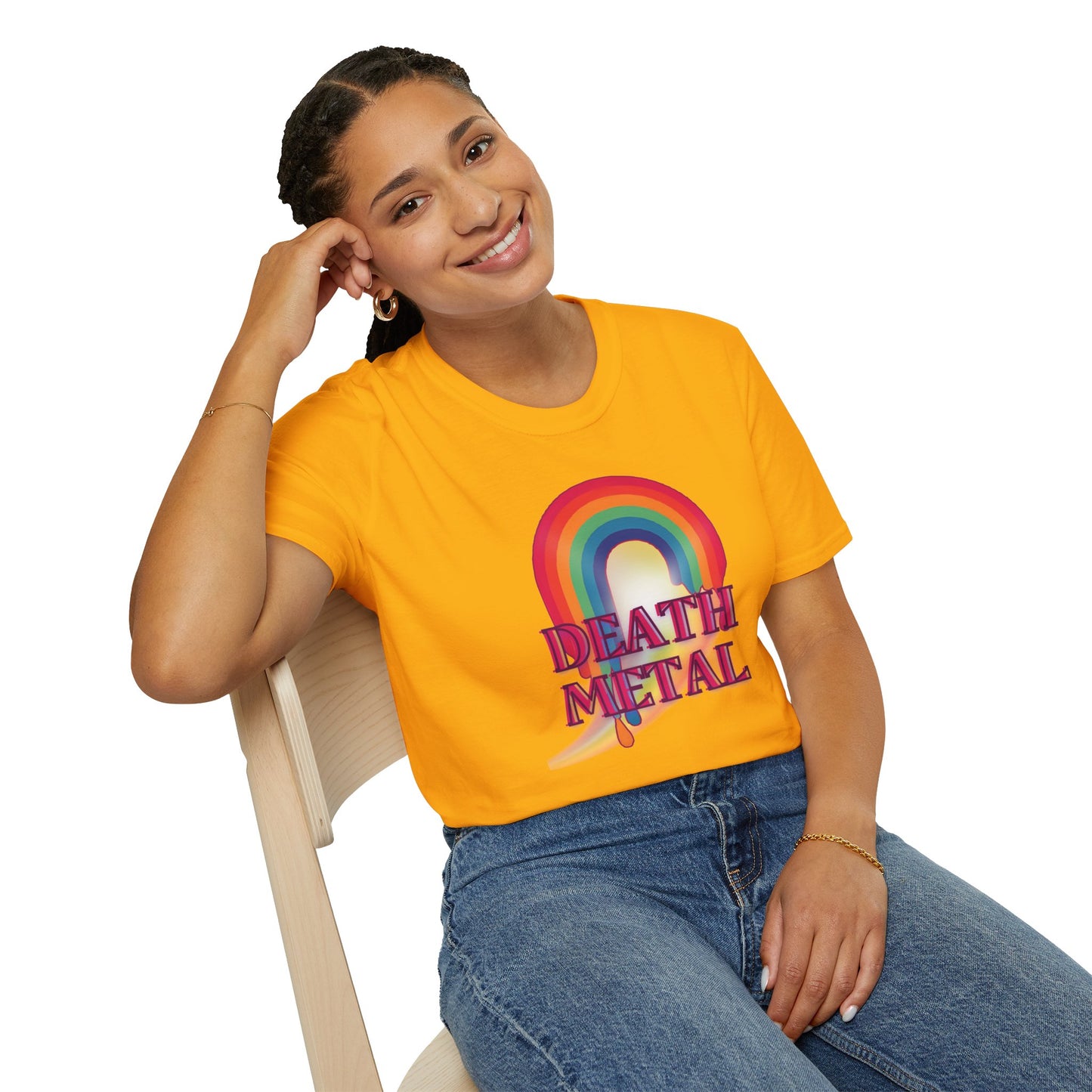 Rainbow Death Metal - Unisex Softstyle T-Shirt
