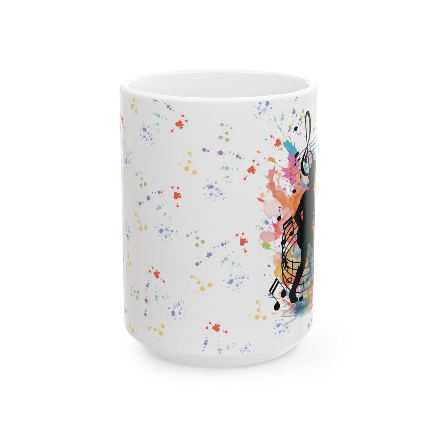 Color Artistic Music Inspired Ceramic Mug | Perfect Gift for Musicians, Coffee Lovers, Art Enthusiasts